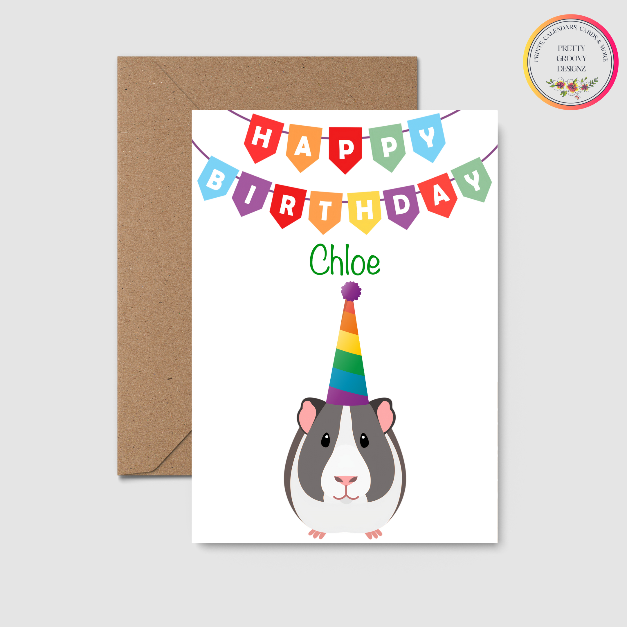 Personalised Happy Birthday Guinea Pig Card