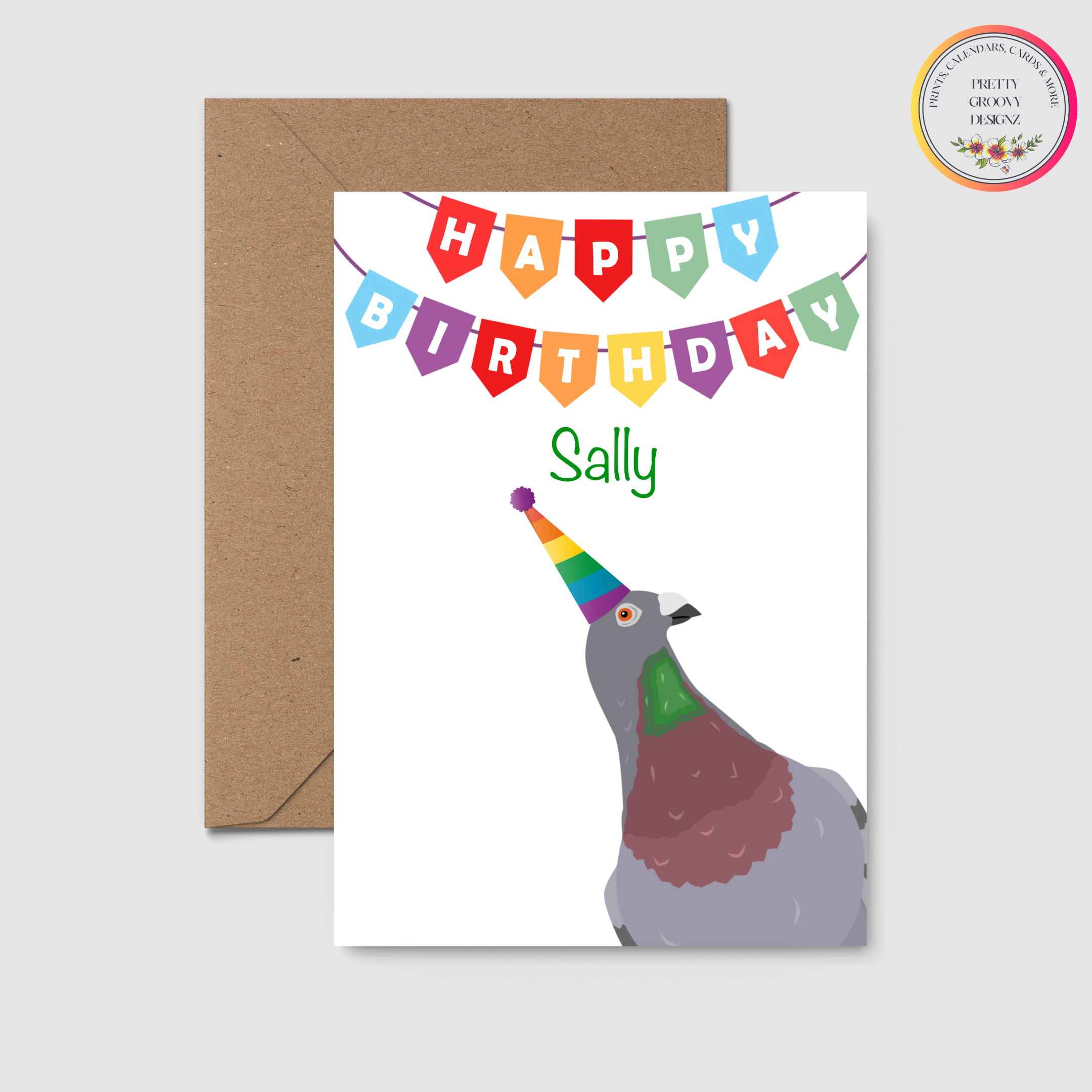 Personalised Happy Birthday Pigeon Card