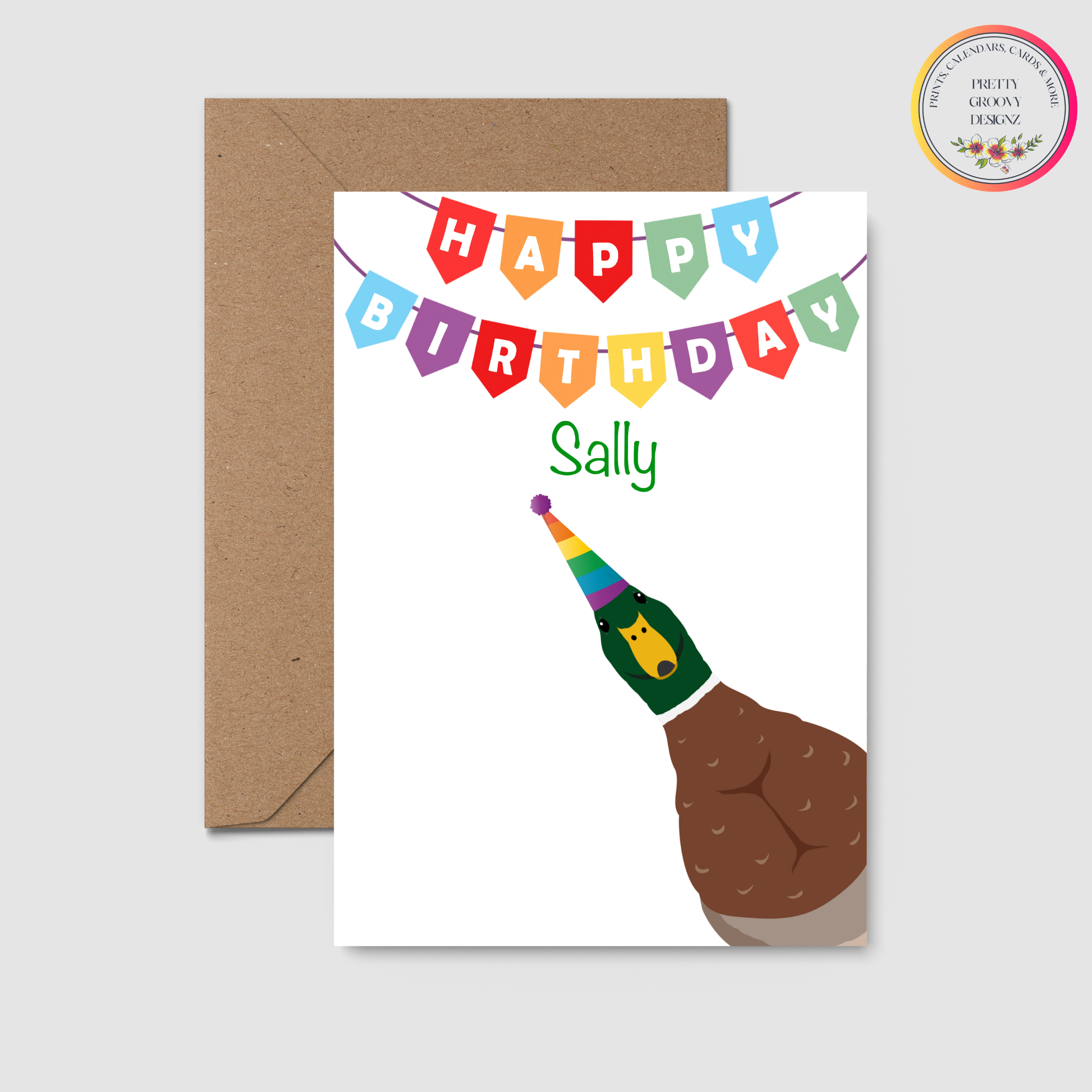 Personalised Happy Birthday Duck Card
