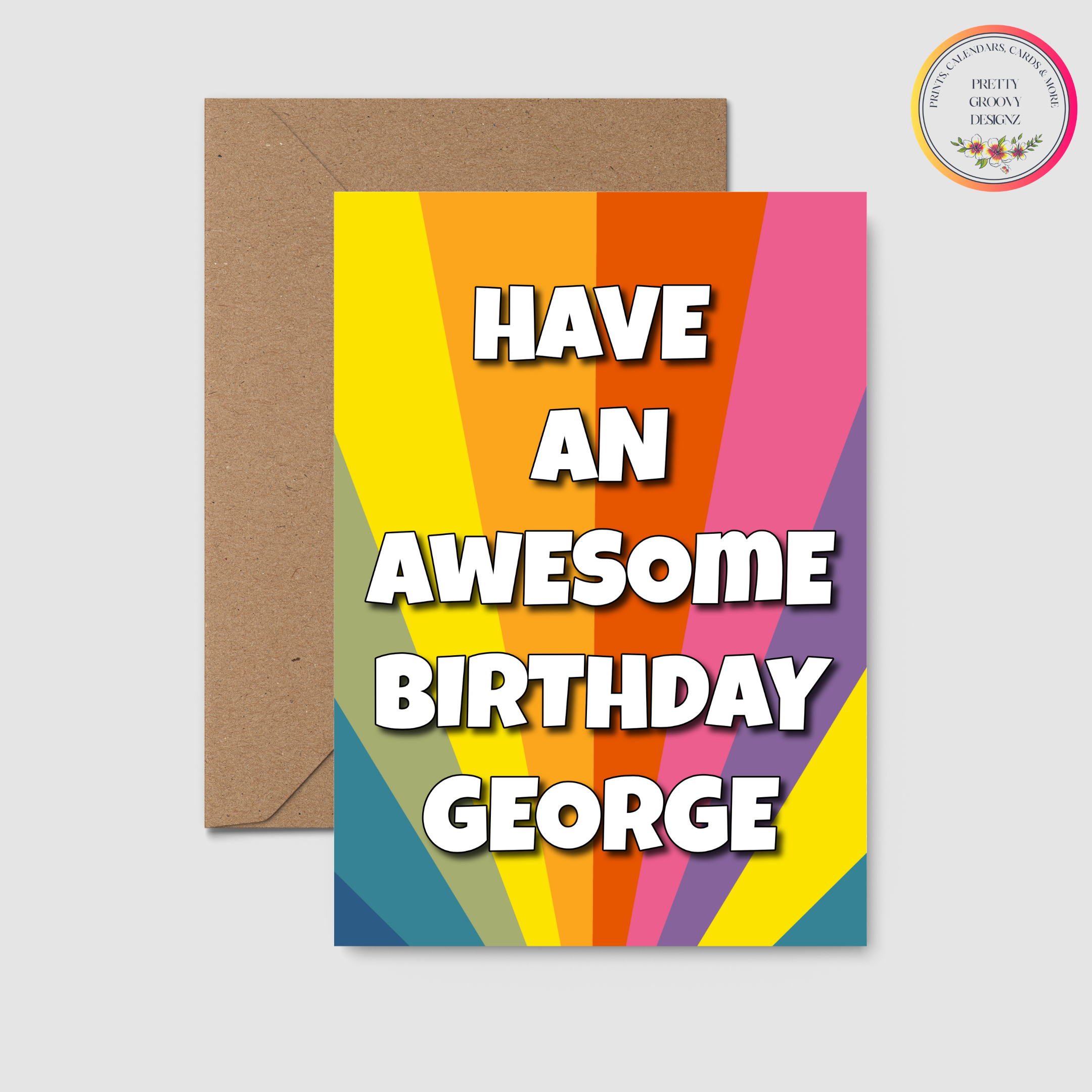 Custom Retro Birthday Card