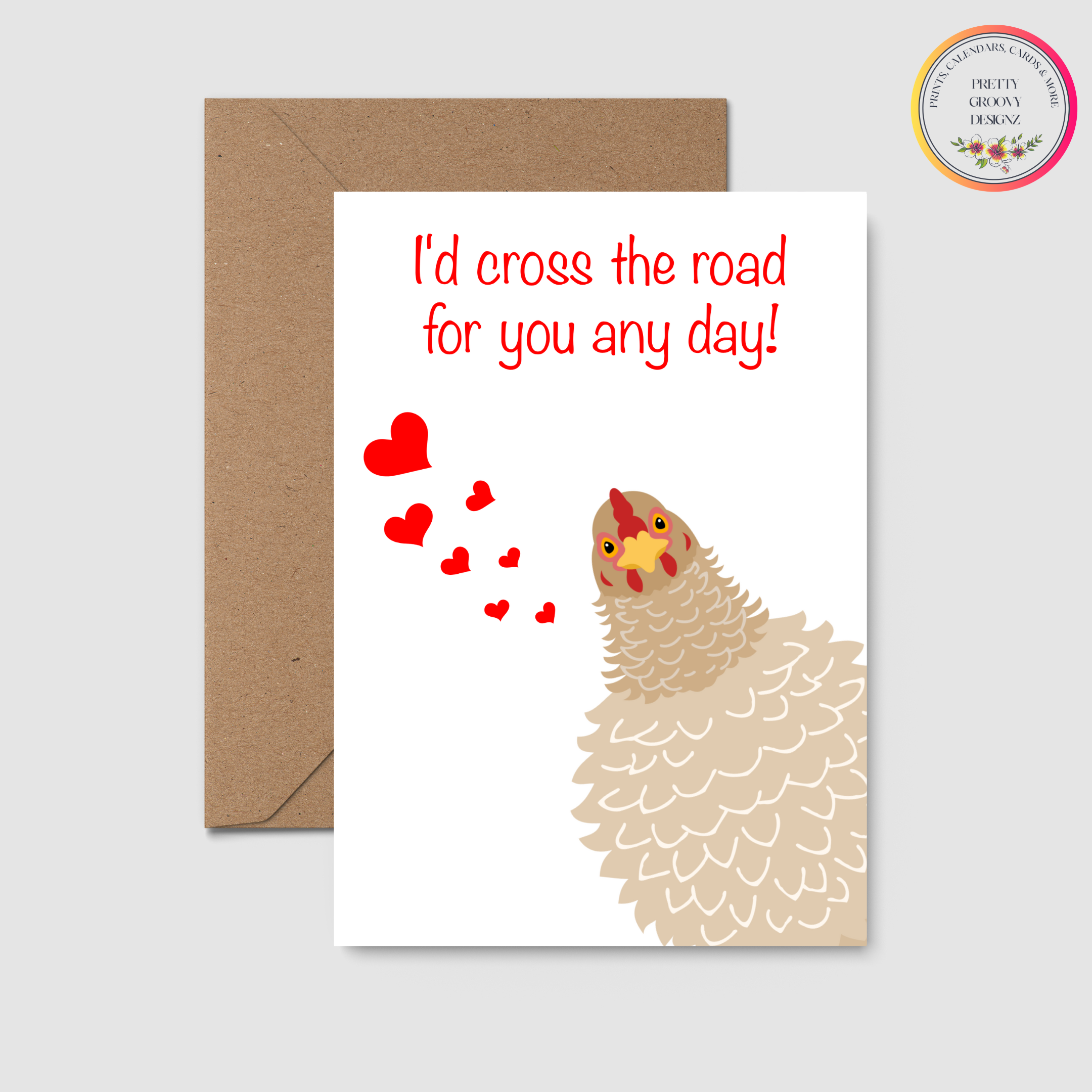 Chicken Valentines Day Card