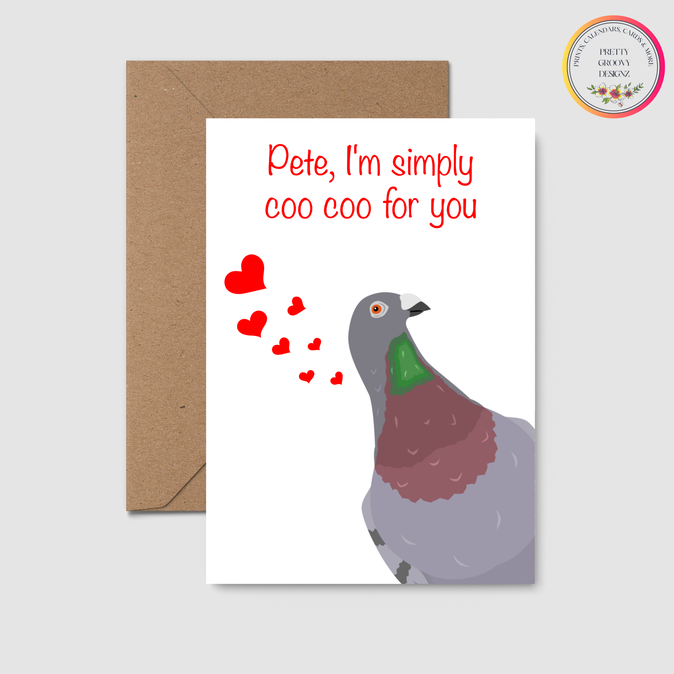 Pigeon Valentines Day Card