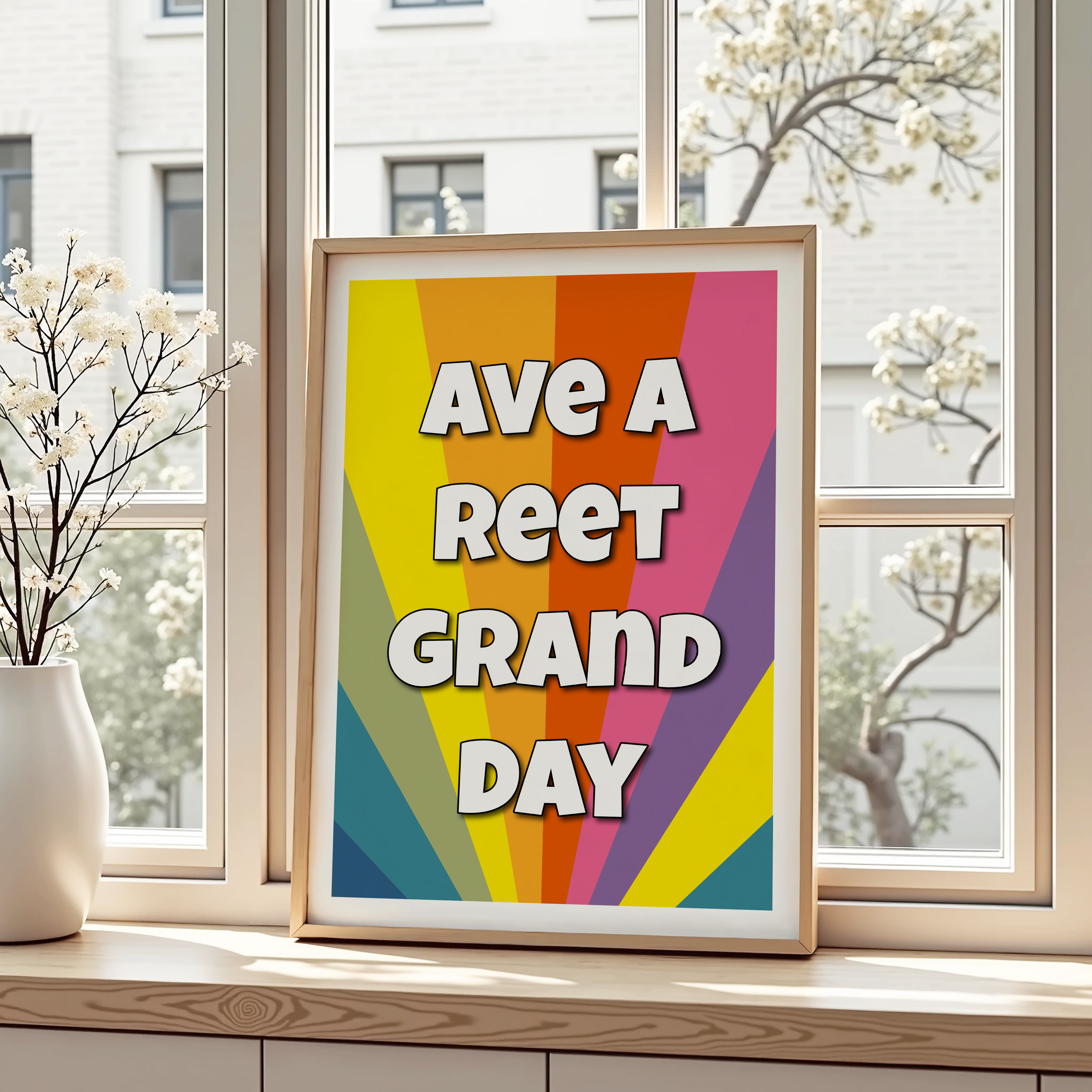 Inspirational and Vibrant Hallway Art Print