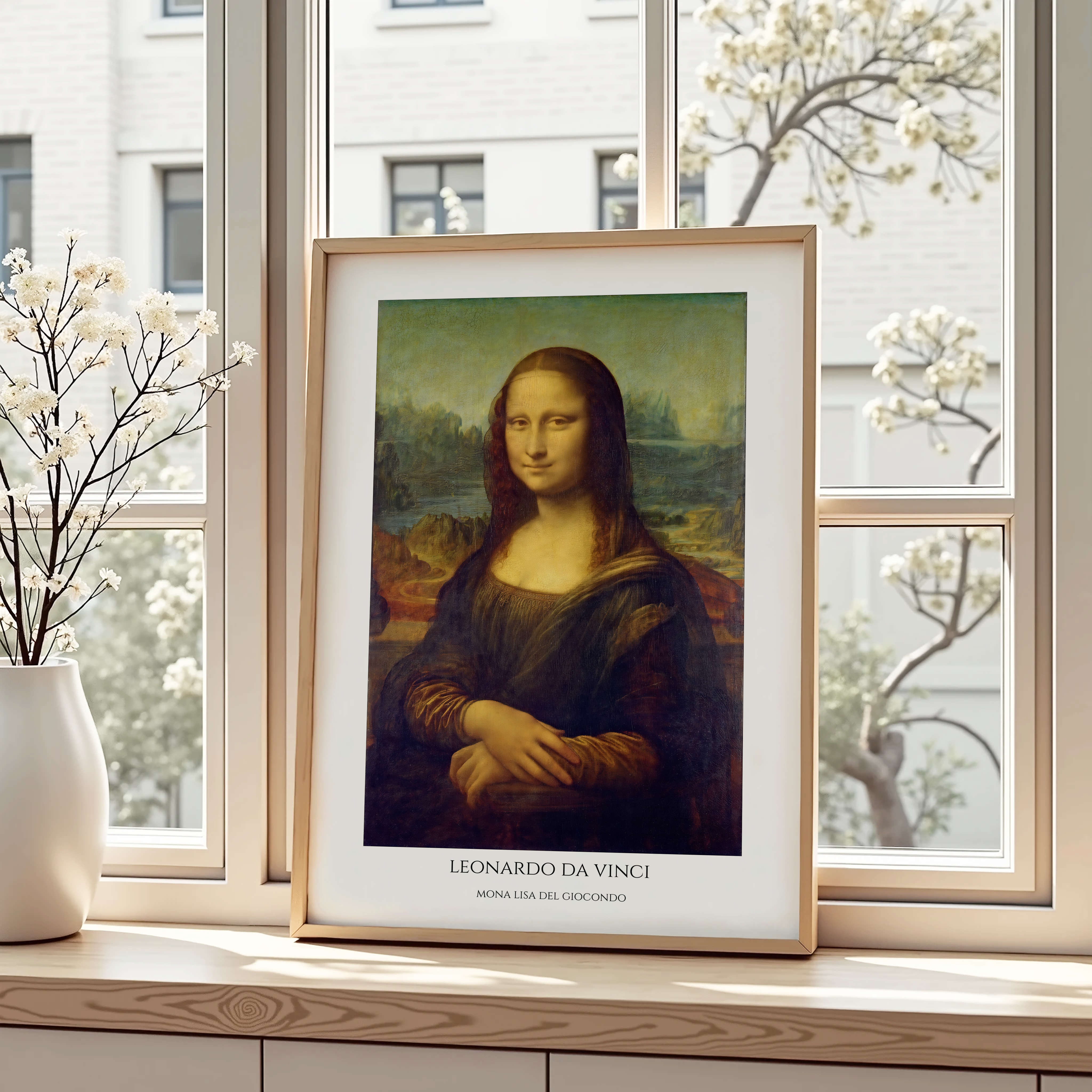 Unframed Leonardo da Vinci Mona Lisa Art Print – Renaissance Portrait Reproduction Wall Art