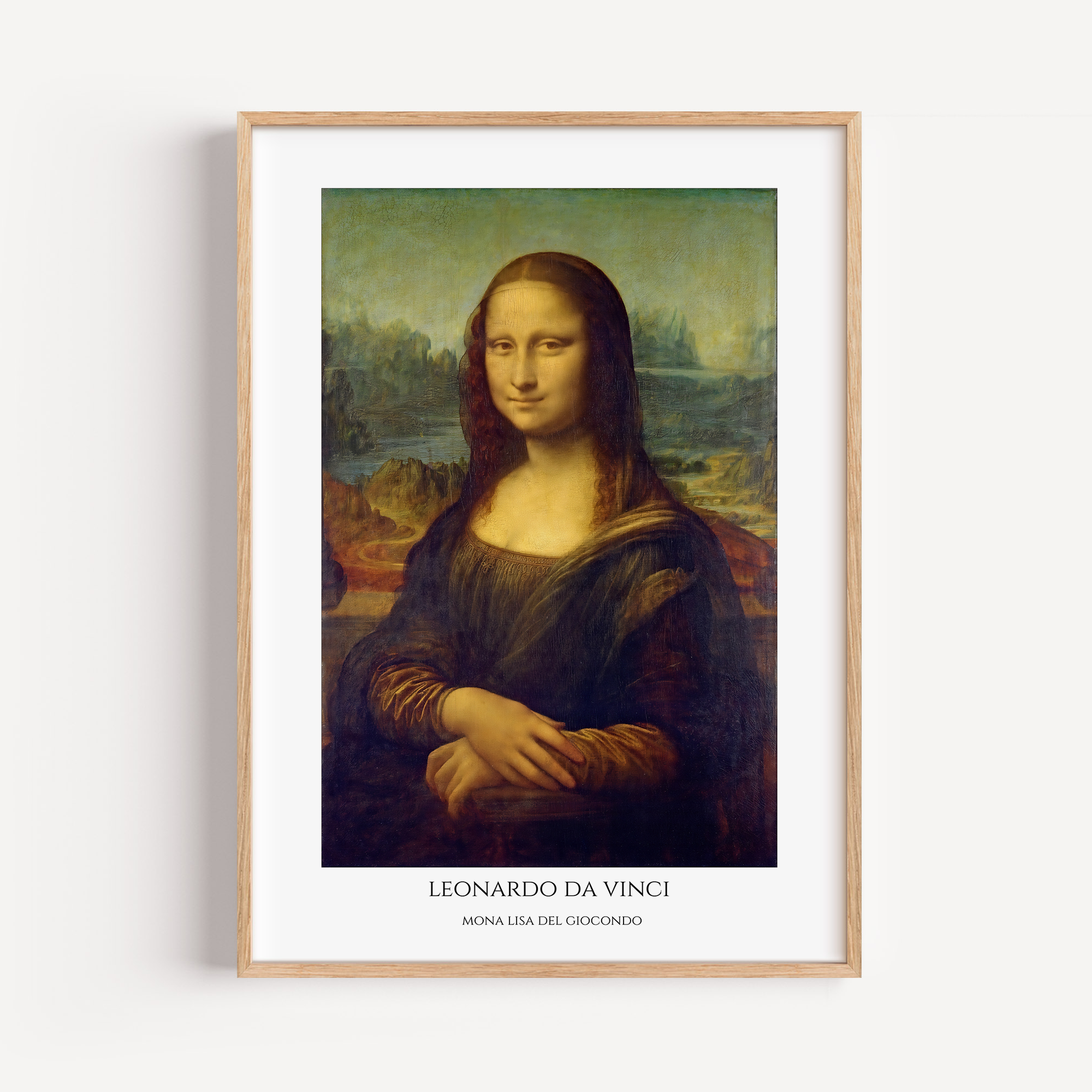Unframed Leonardo da Vinci Mona Lisa Art Print – Renaissance Portrait Reproduction Wall Art