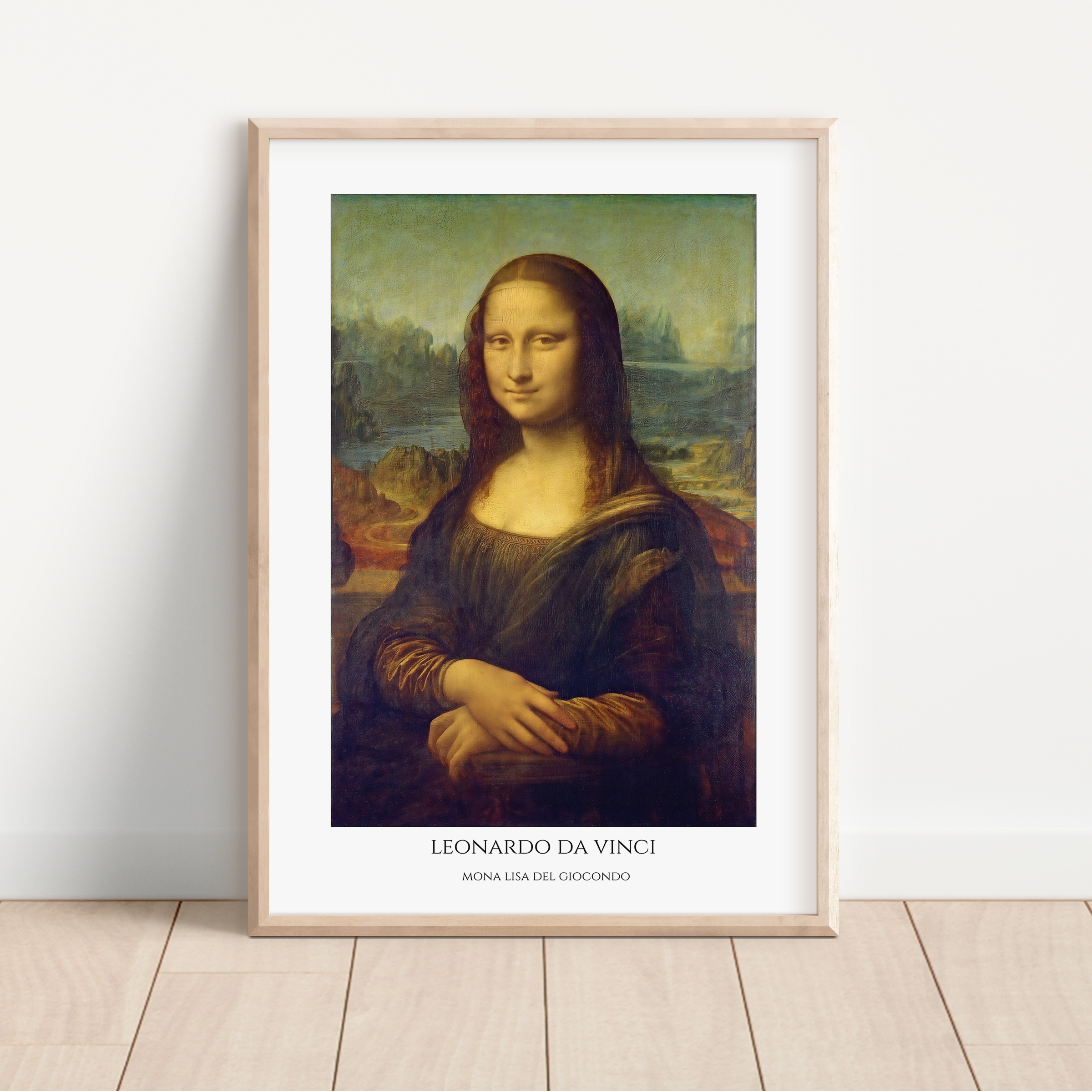 Unframed Leonardo da Vinci Mona Lisa Art Print – Renaissance Portrait Reproduction Wall Art
