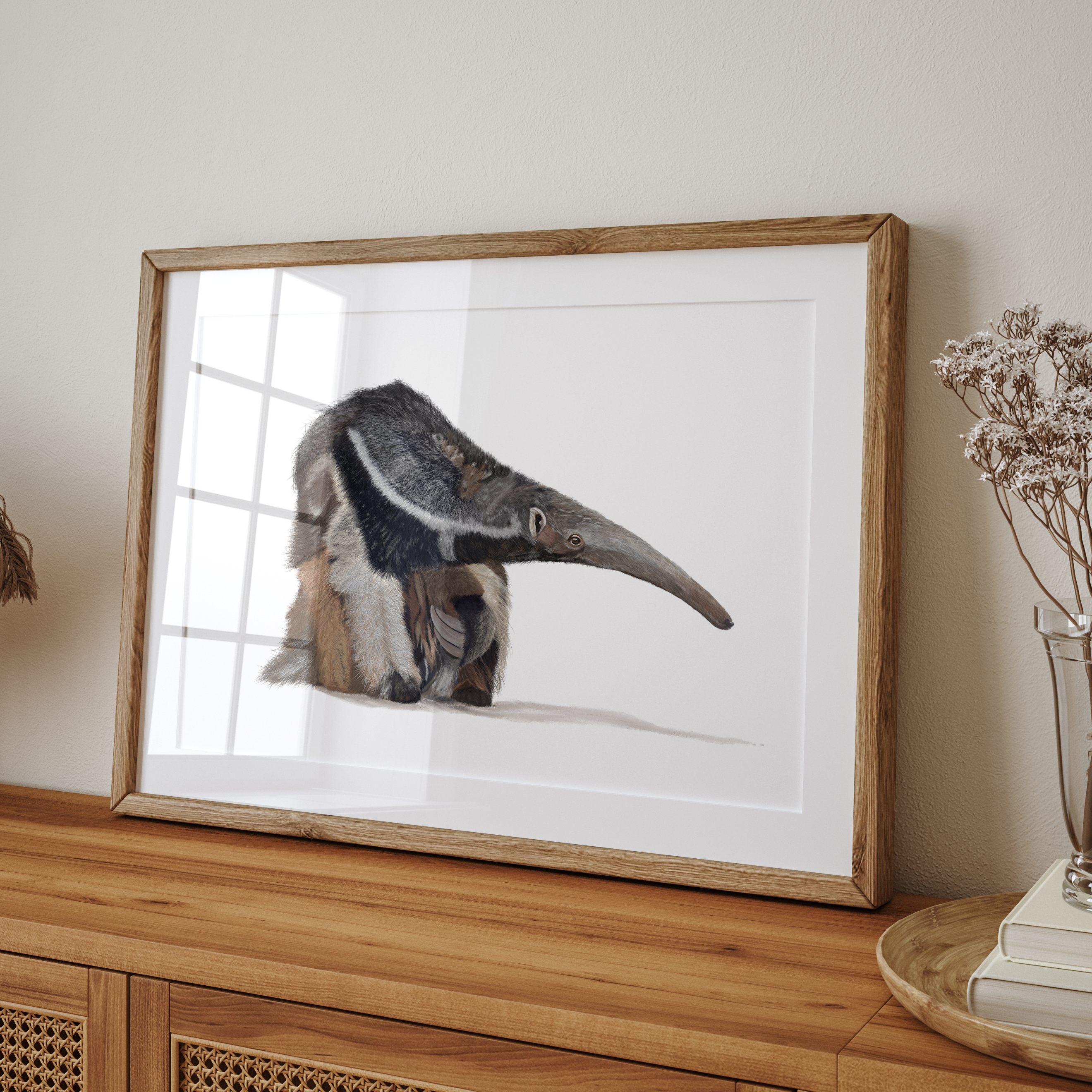 Anteater Wall Art Print - Wildlife Illustration Print