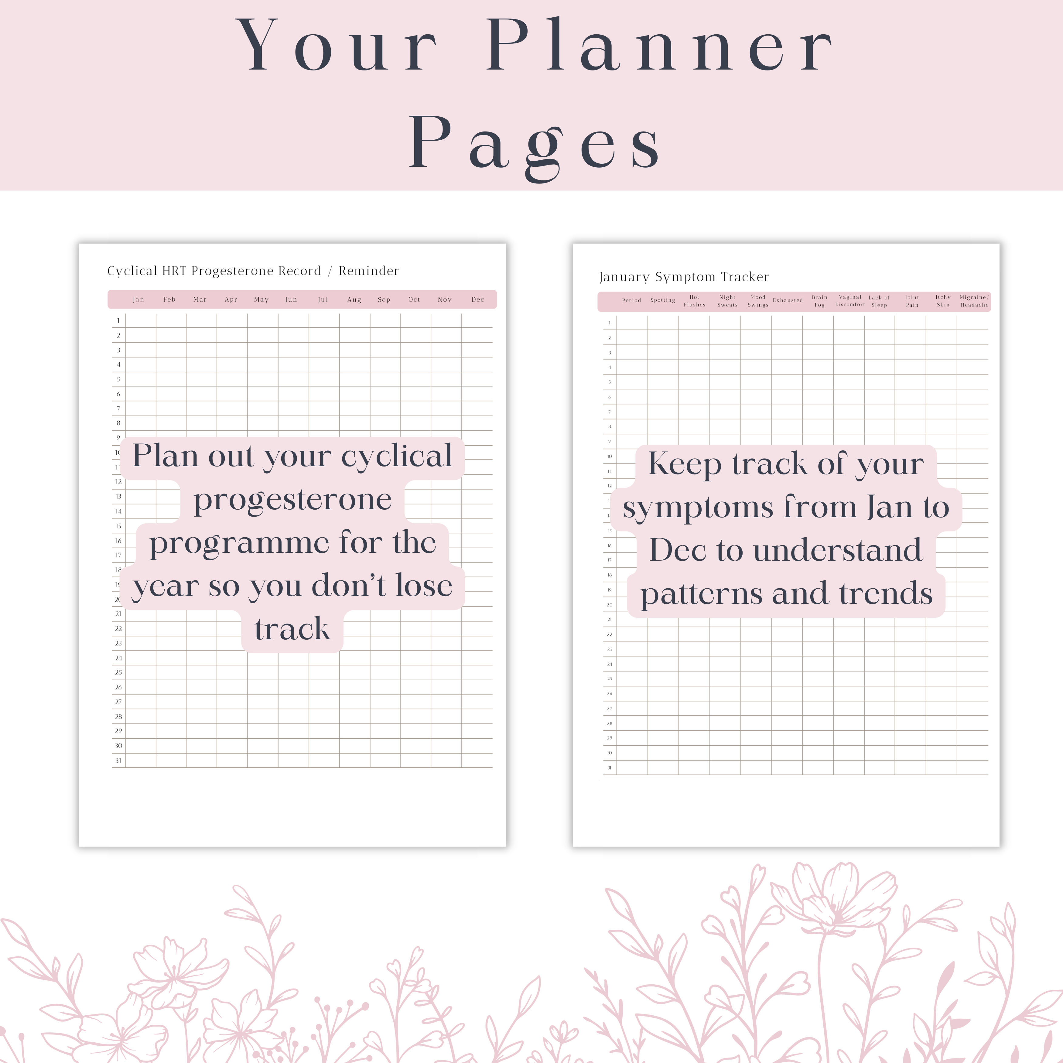 Printable Menopause Journal | Symptom Tracker & Self-Care Planner for Women’s Health
