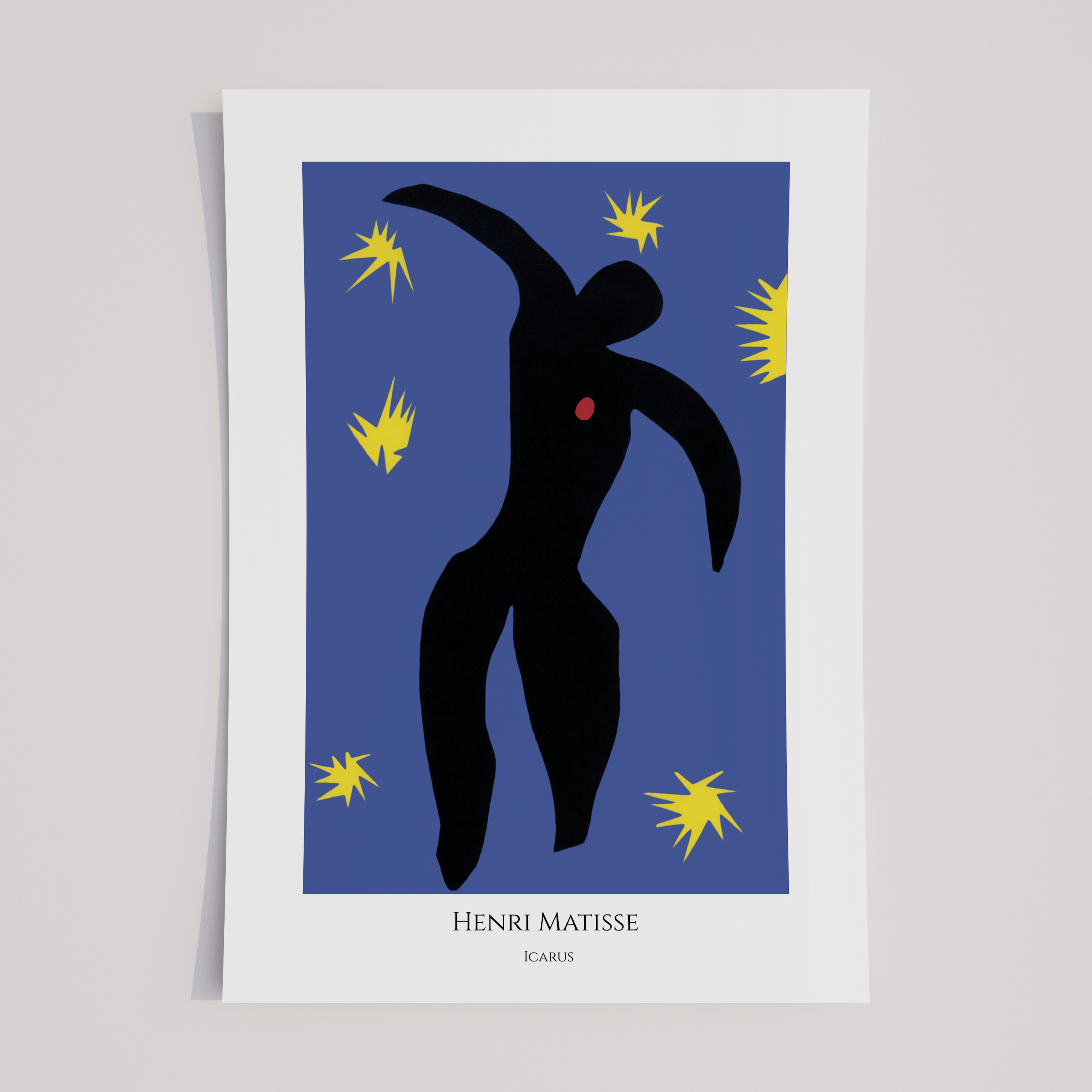 Henri Matisse Icarus Art Print – Bold Abstract Modern Reproduction | Contemporary Cut-Out Wall Art