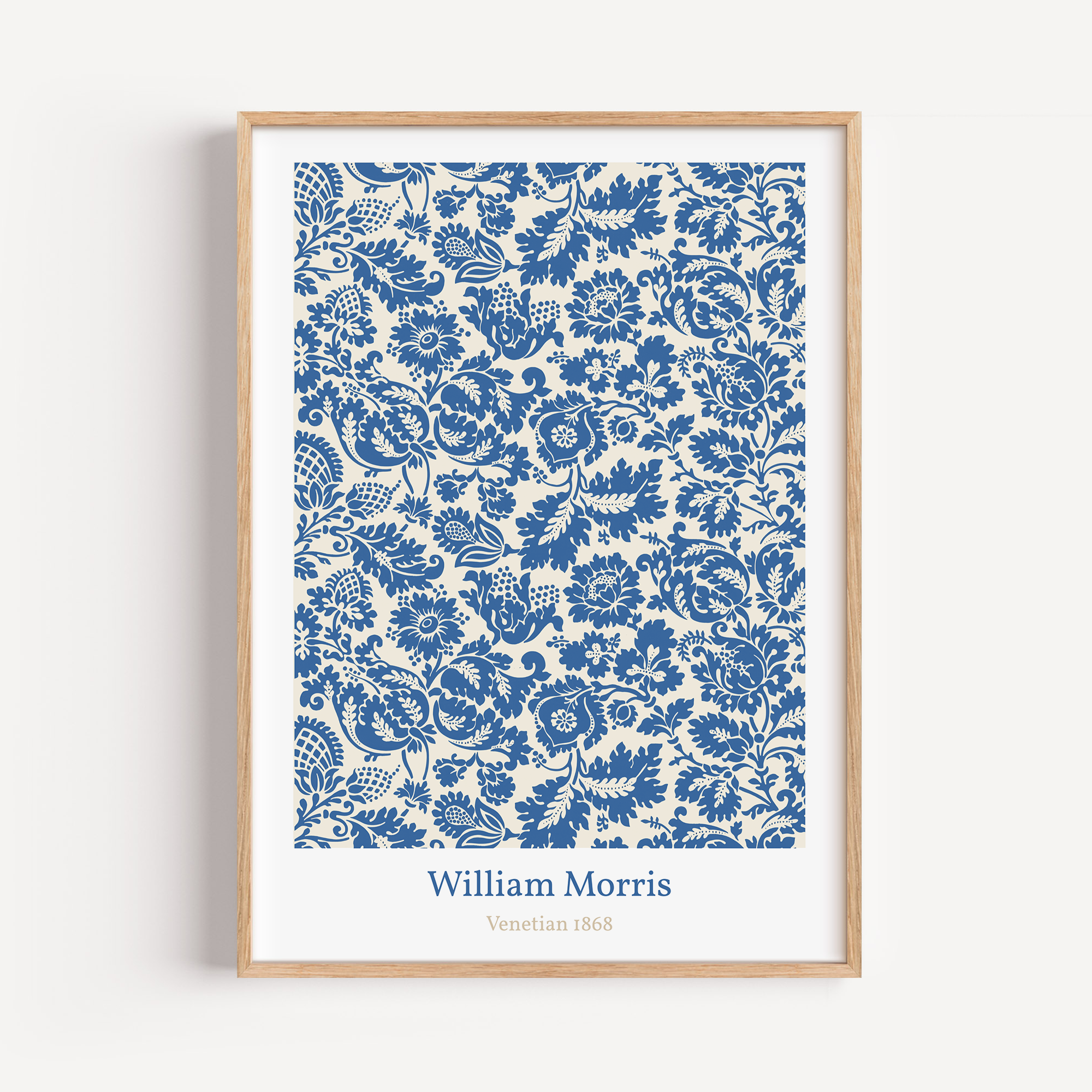 Unframed Blue William Morris Art Prints Set – Vintage Botanical Floral Wall Decor (1, 3 or 6 Prints)