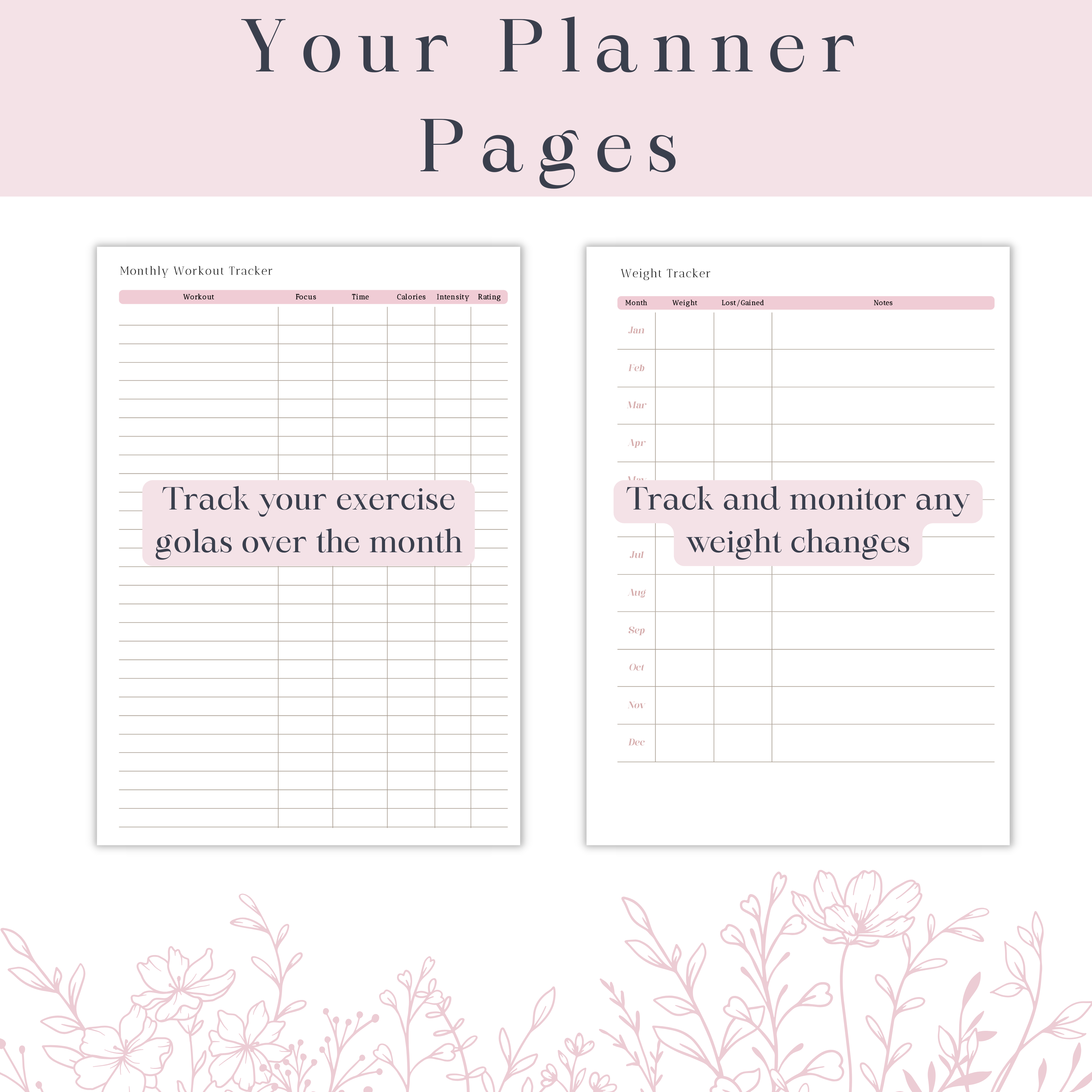 Printable Menopause Journal | Symptom Tracker & Self-Care Planner for Women’s Health