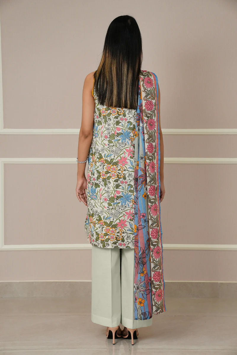 SAYA 3PC Lawn Printed