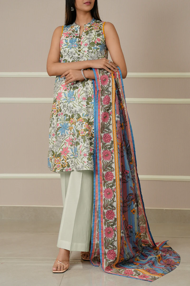 SAYA 3PC Lawn Printed