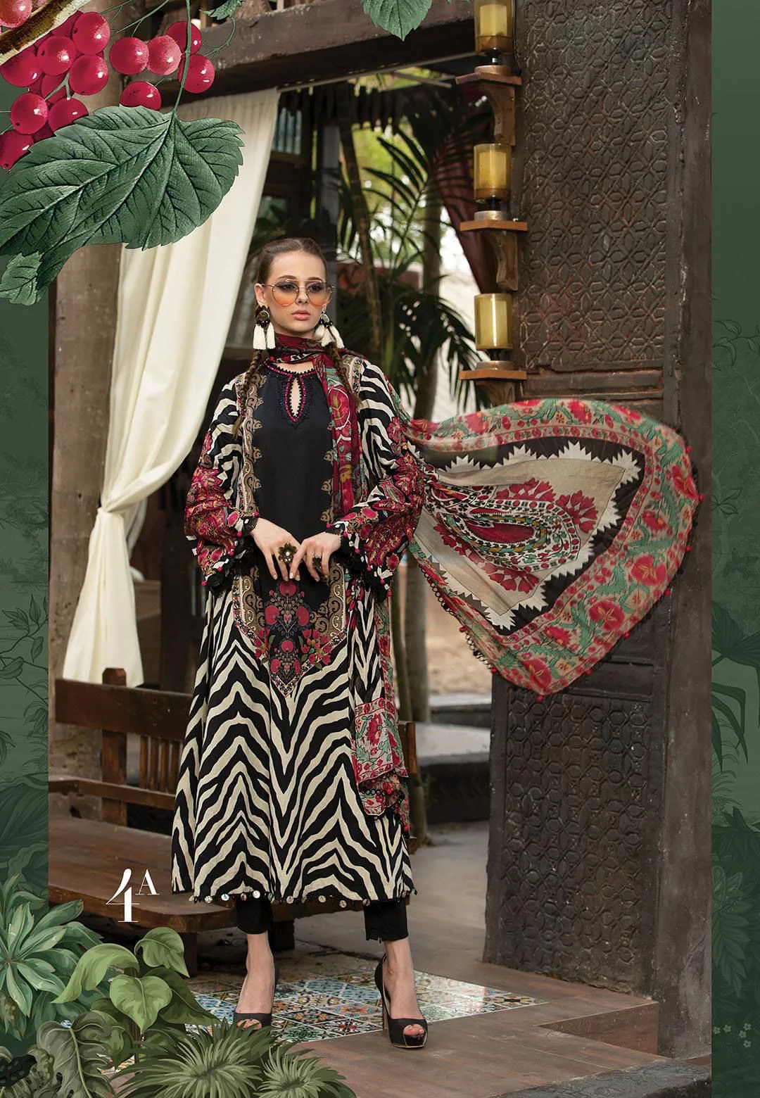 MARIA B -3 Piece  Embroidered Lawn Unstitched