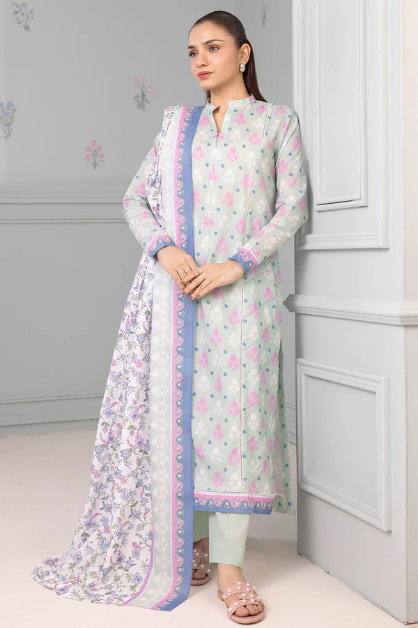 ZELLBURY  Printed Lawn Shirt with Dupatta