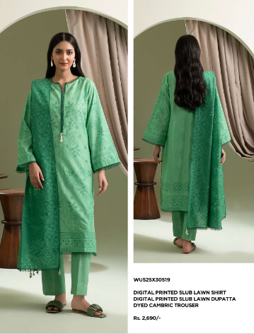 ZELLBURY Digital Printed 3-Piece lawn