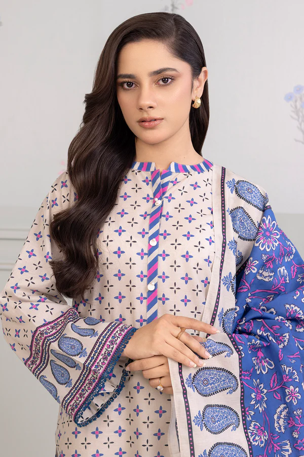 ZELLBURY Digital Printed Lawn Three-Piece Suit