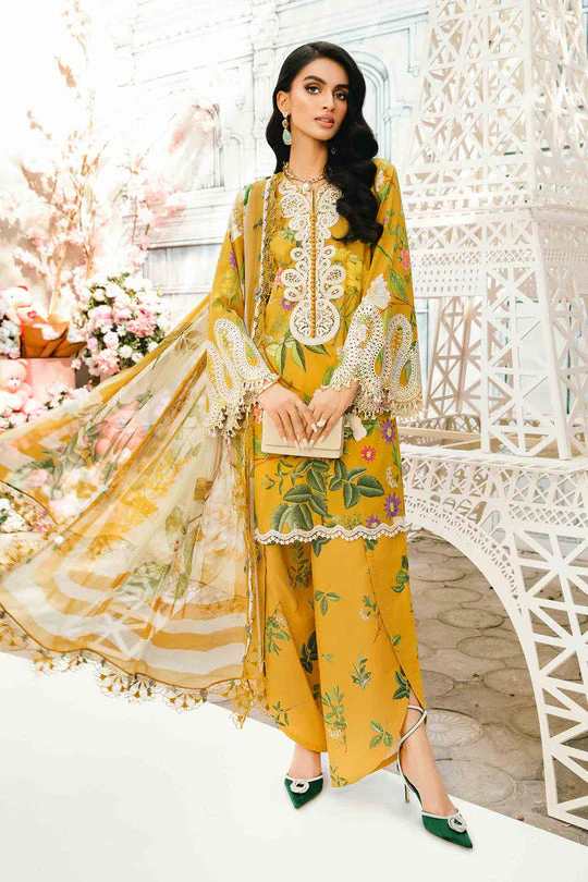 MARIA B -3 Piece  Embroidered Lawn Unstitched