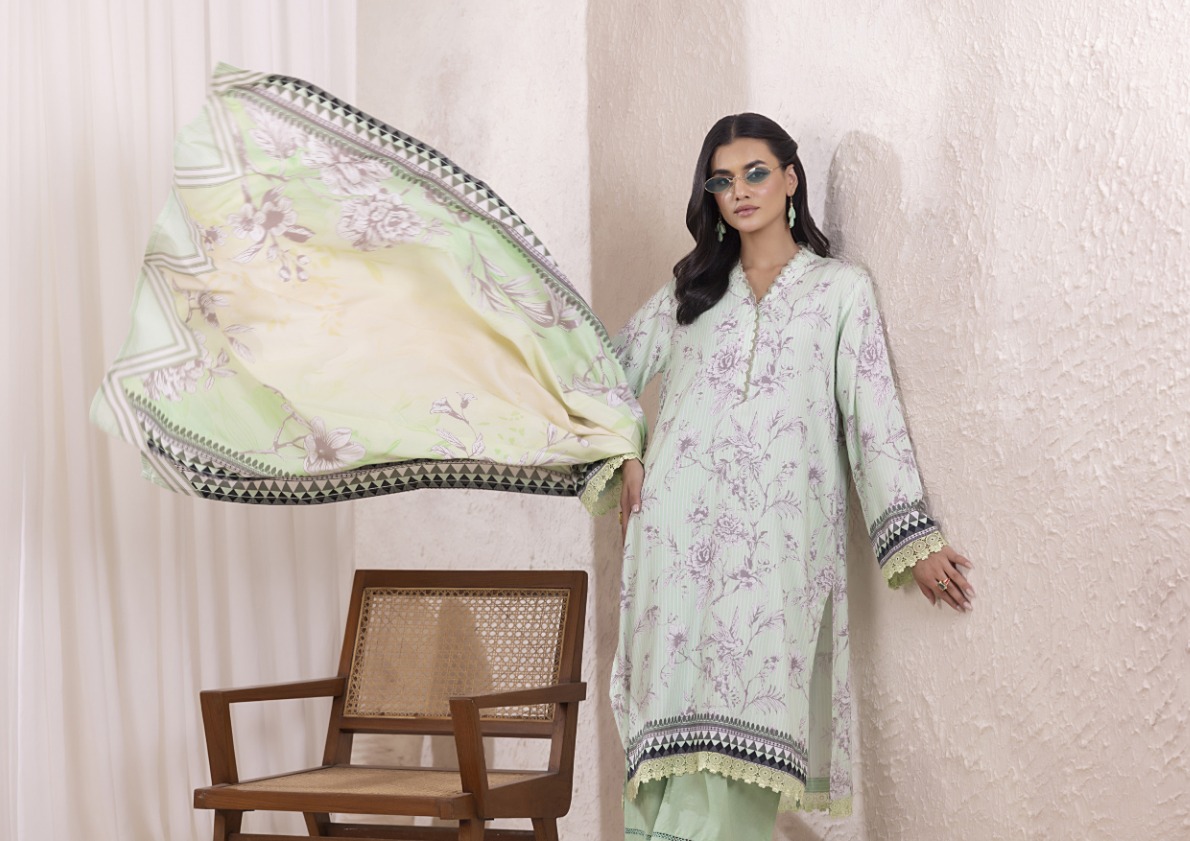 Regalia linen vol-3 printed three piece. premium quality. discount offer
