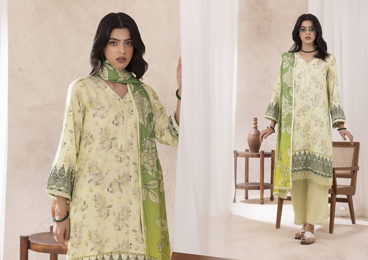 Regalia linen vol-3 printed three piece. premium quality. discount offer