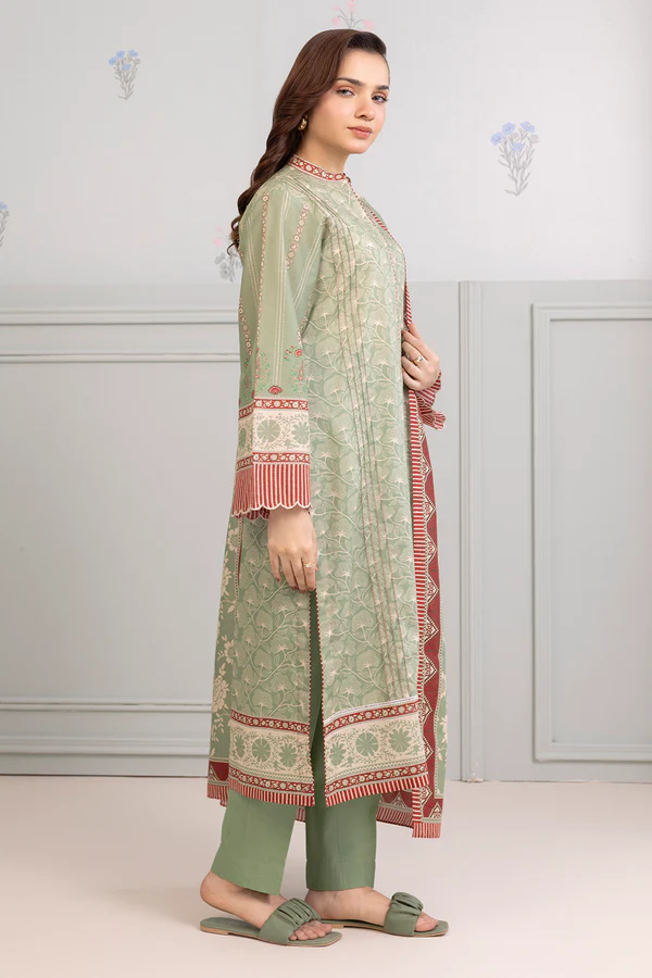Zellbury  Elegant green 3-piece unstitched 