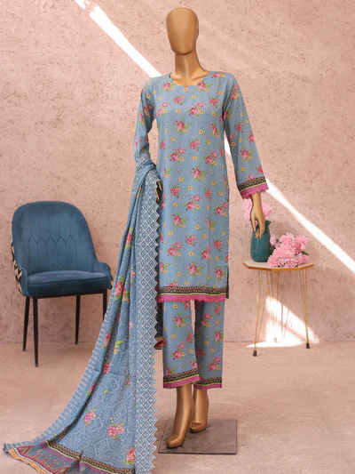 MTF , Mausam Digital Black Printed Lilen | Unstitched Suit with cutwork
