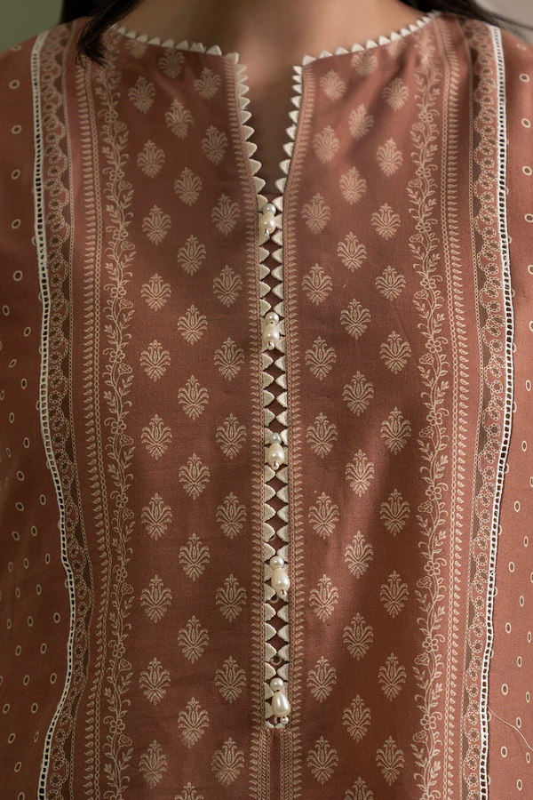 ZELLBURY ELEGENT  Brown Lawn Suit