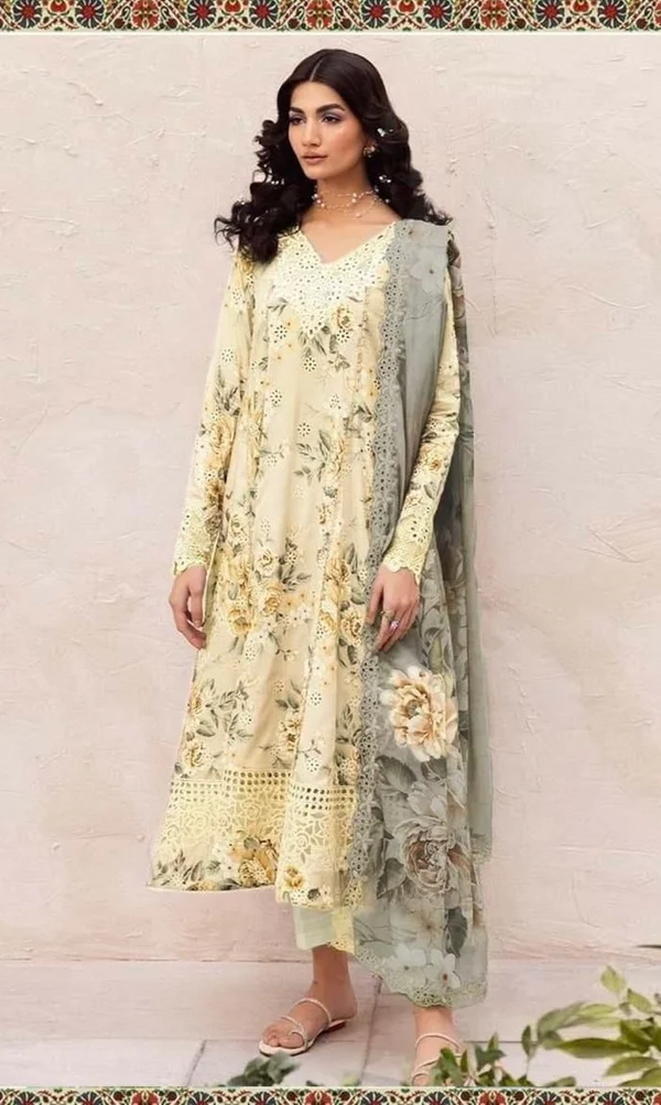 IZNIK LUXURY EMBROIDERY LAWN UNSTITCH