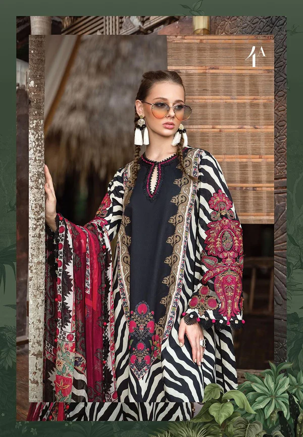 MARIA B -3 Piece  Embroidered Lawn Unstitched