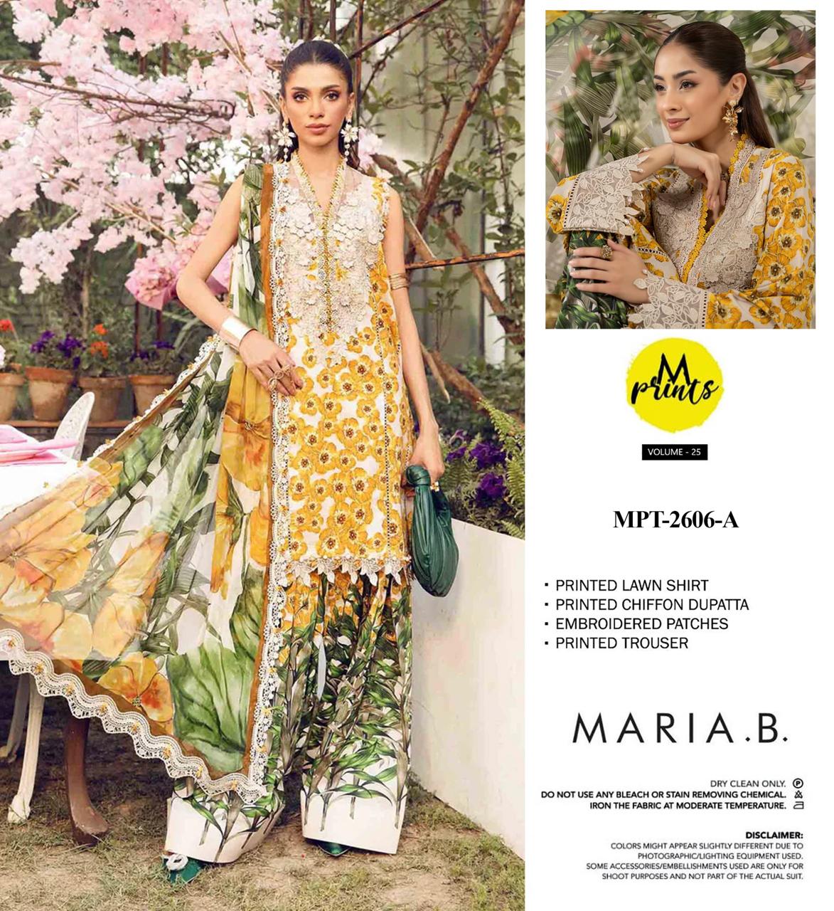 Maria B. Printed Lawn 3-Piece Suit