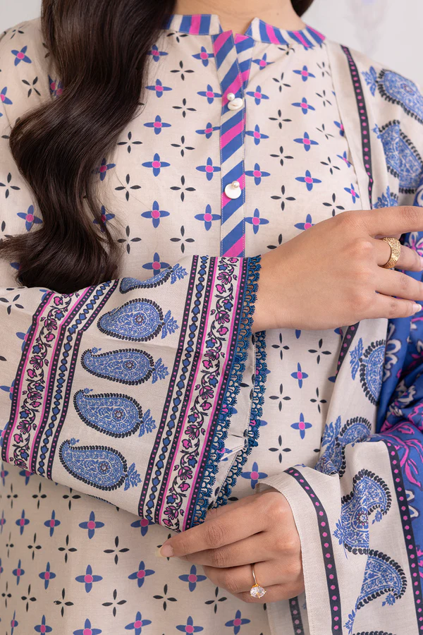 ZELLBURY Digital Printed Lawn Three-Piece Suit