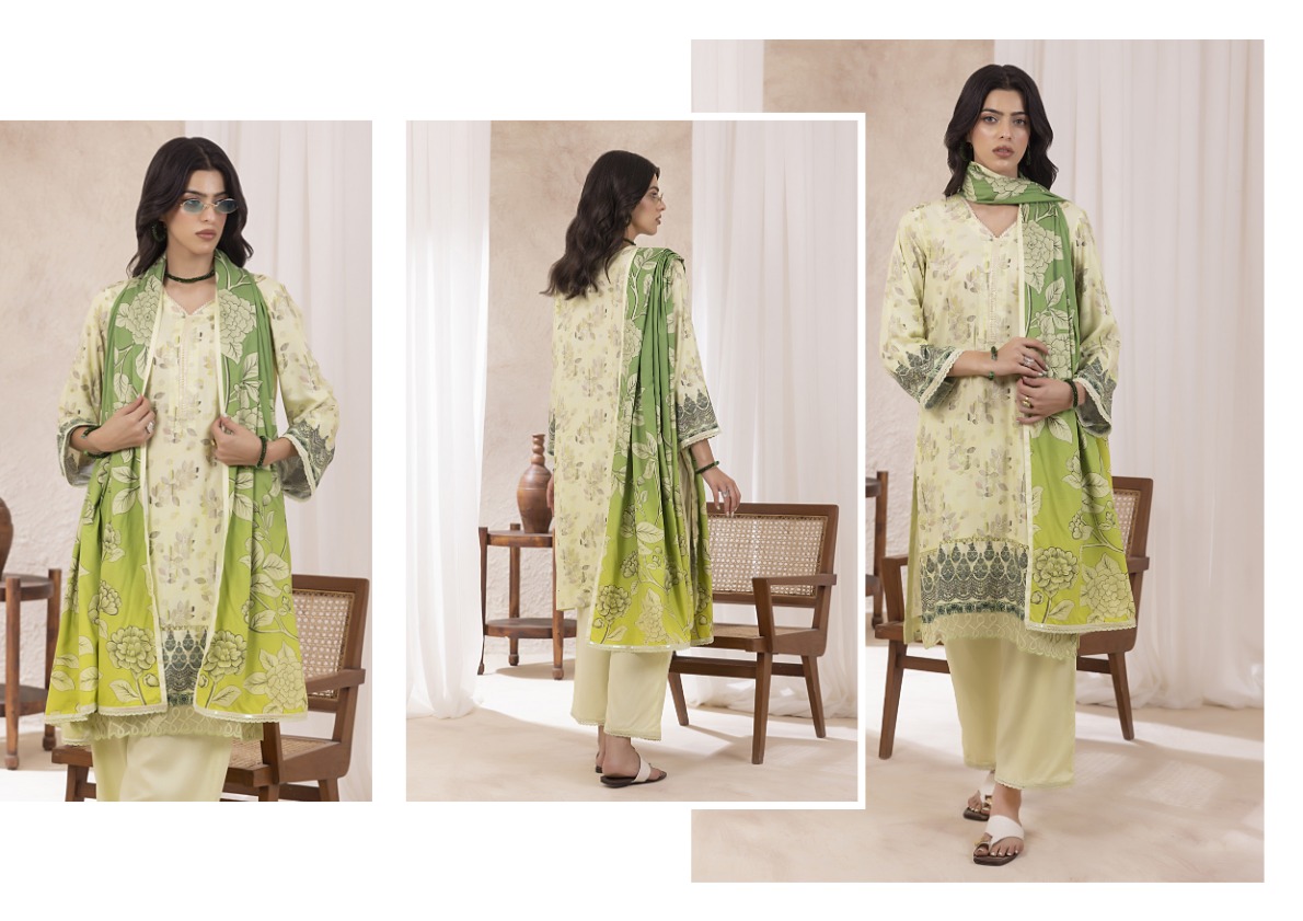 Regalia linen vol-3 printed three piece. premium quality. discount offer
