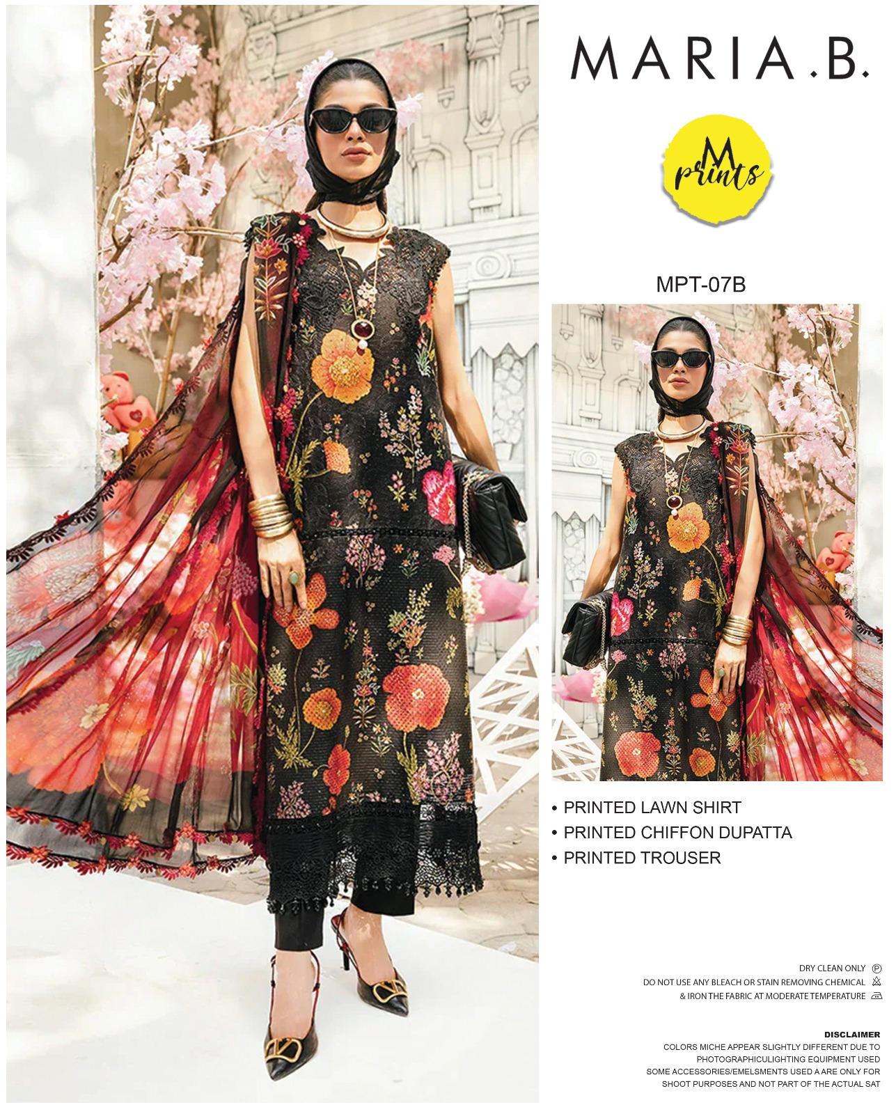 Maria B MPT-07B Three-Piece Printed Suit