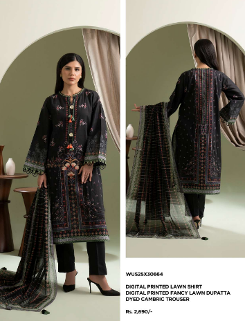 ZELLBURY Digital Printed Lawn Suit