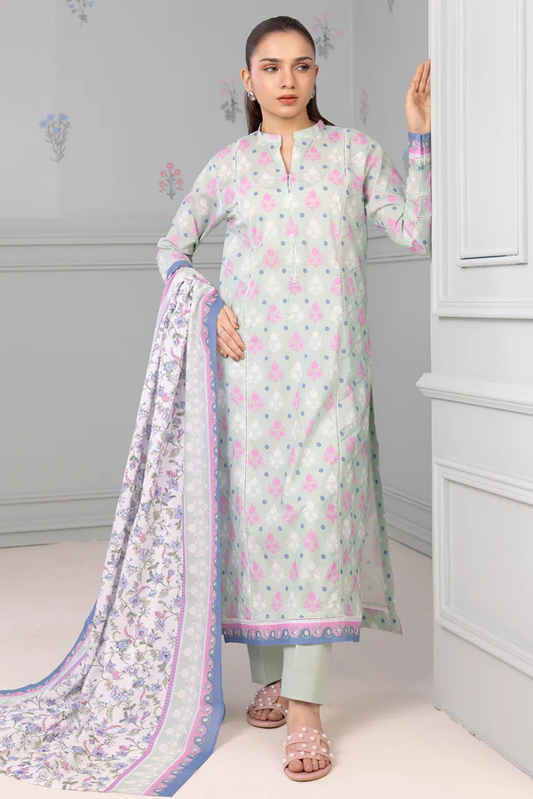ZELLBURY  Printed Lawn Shirt with Dupatta