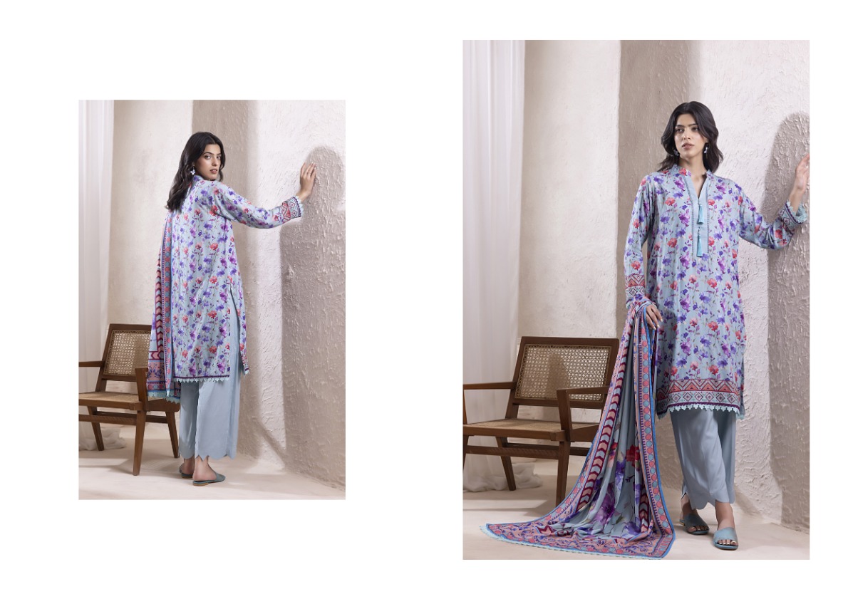 Regalia linen vol-3 printed three piece. premium quality. discount offer
