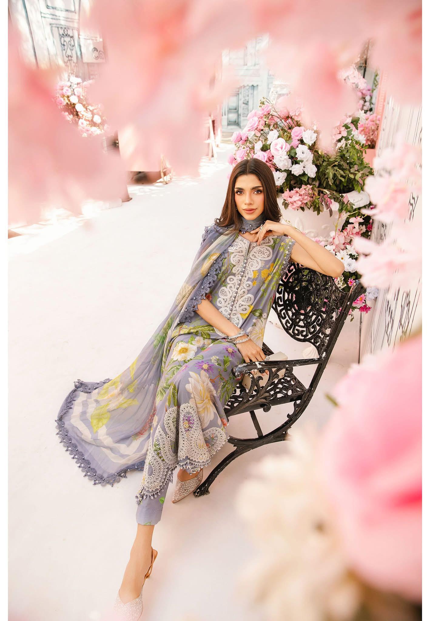Maria B. MPT-2604-A Printed Lawn Suit