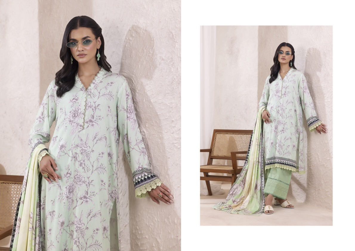 Regalia linen vol-3 printed three piece. premium quality. discount offer