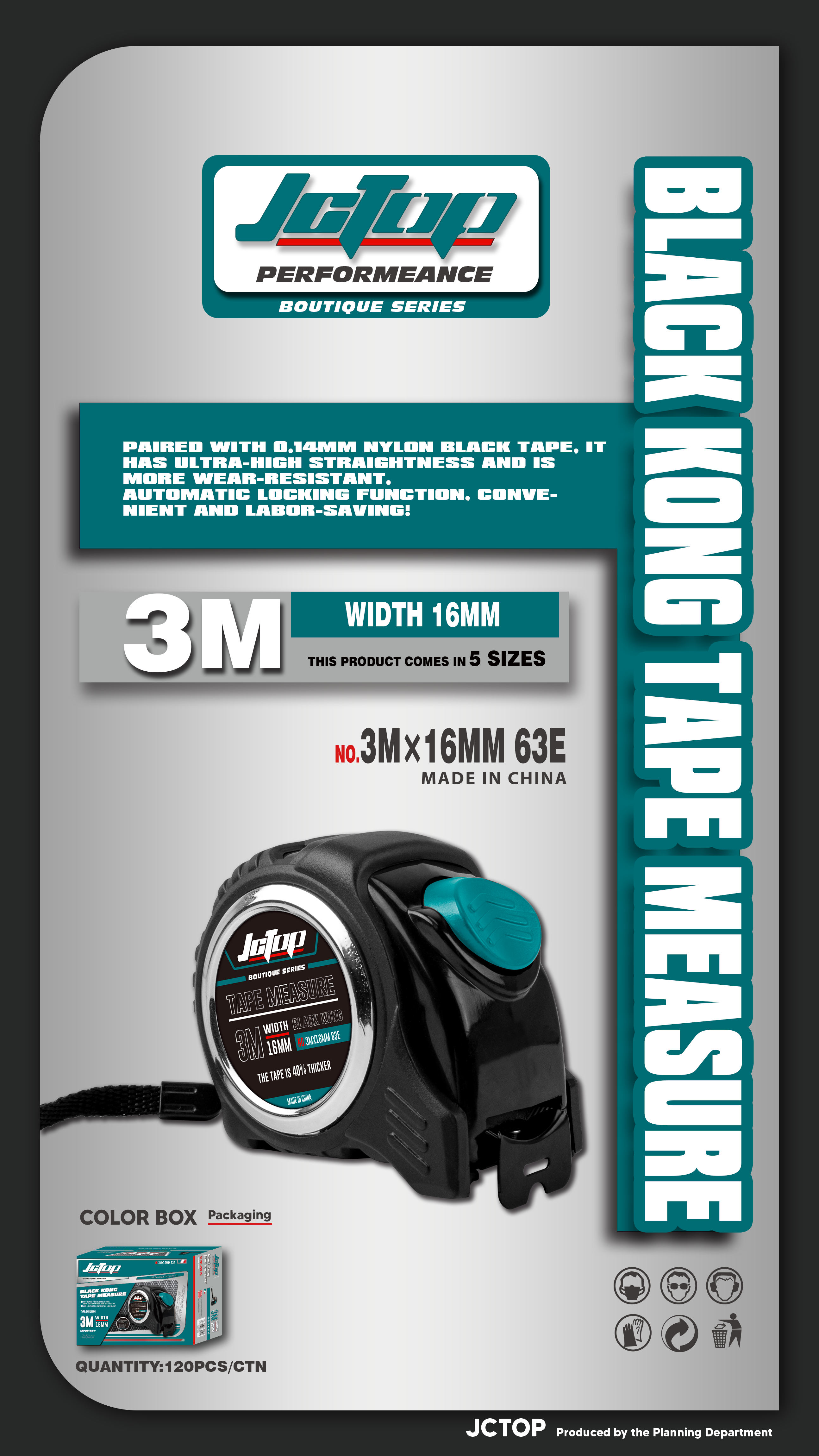 Black Kong Tape Measure, 63E-3M