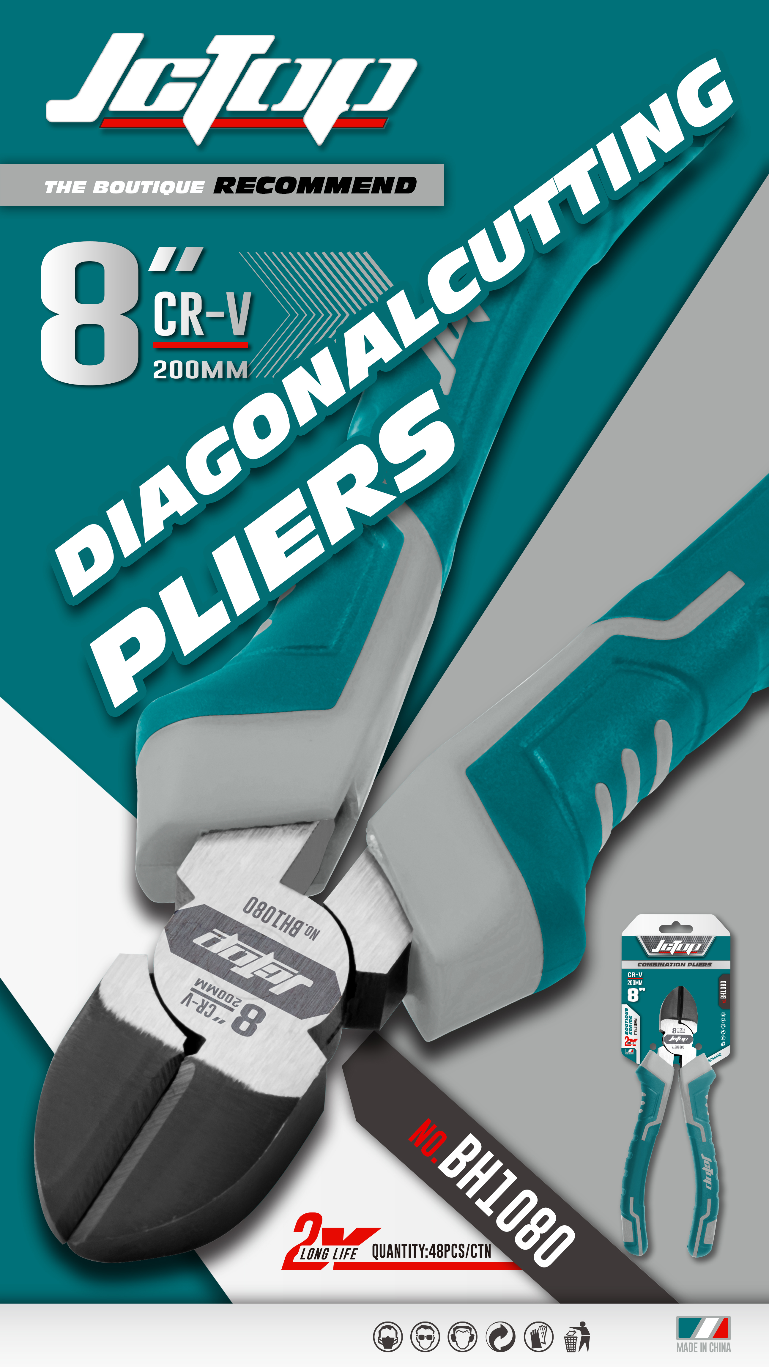 Diagonal Cutting Pliers, BH1080