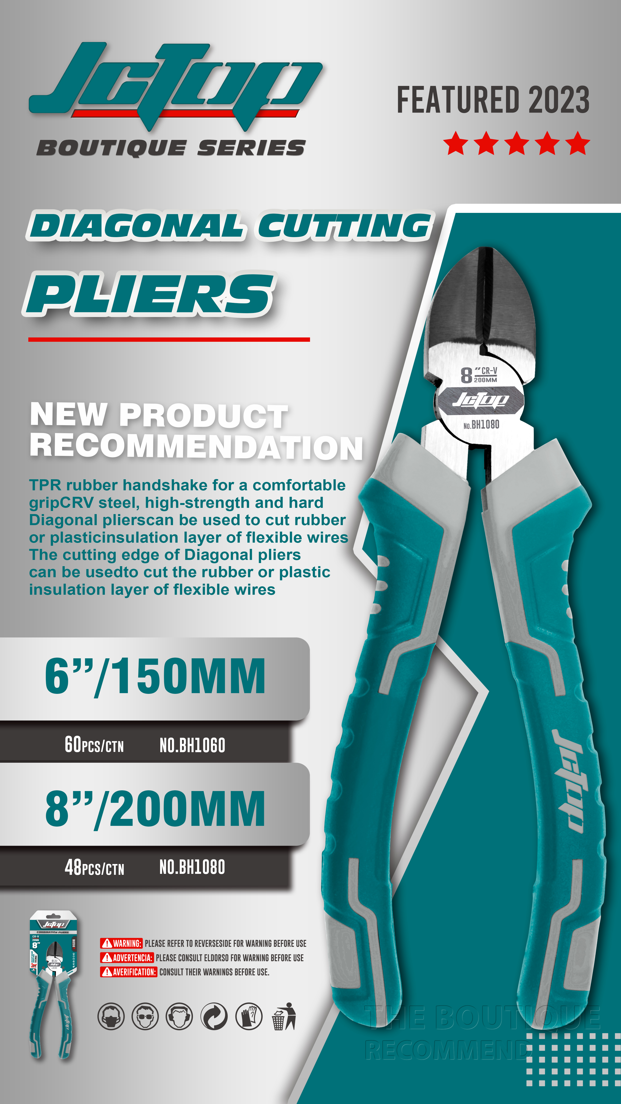 Diagonal Cutting Pliers, BH1060, BH1080