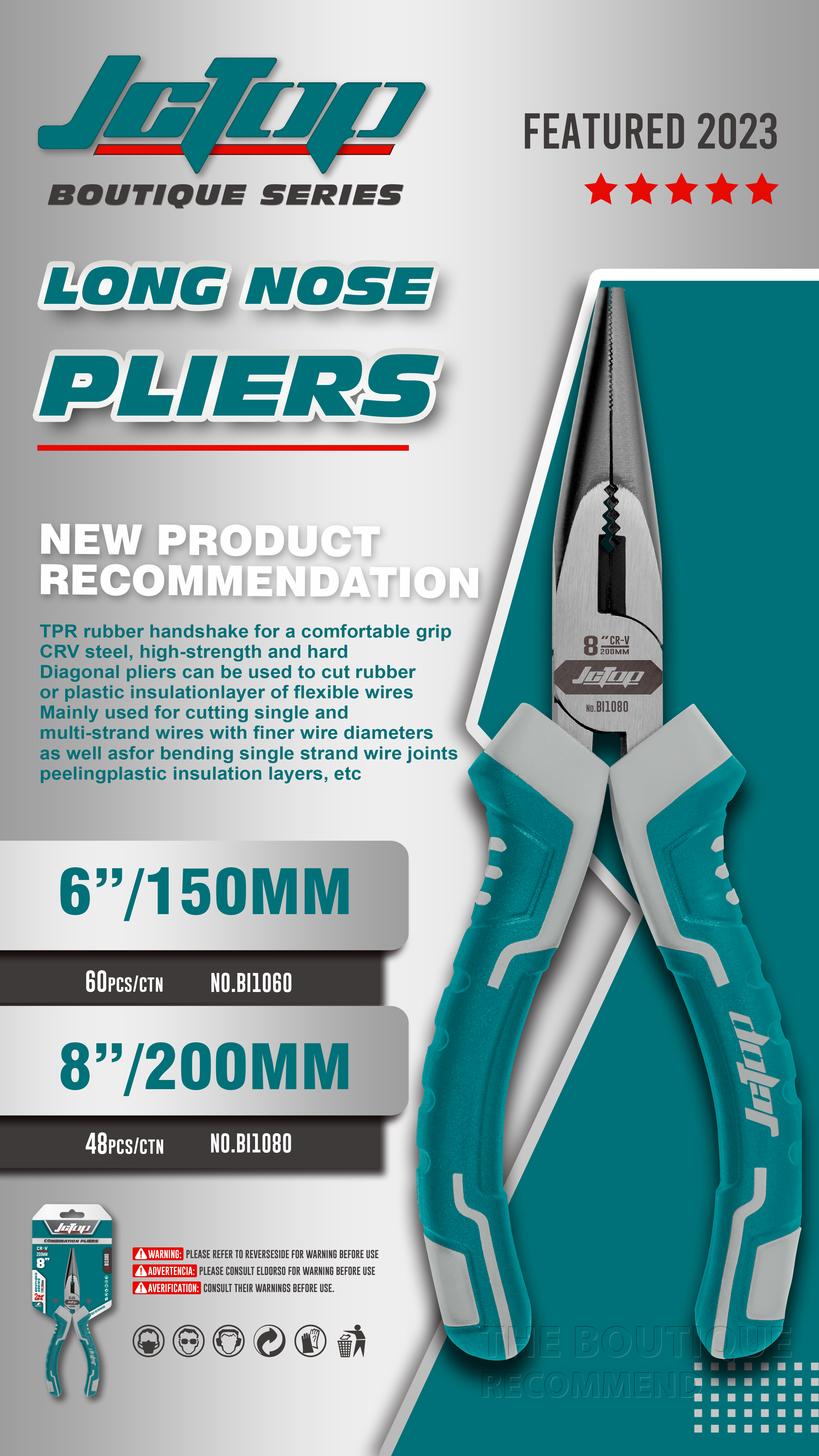 Long Nose Pliers, BI1060, BI1080