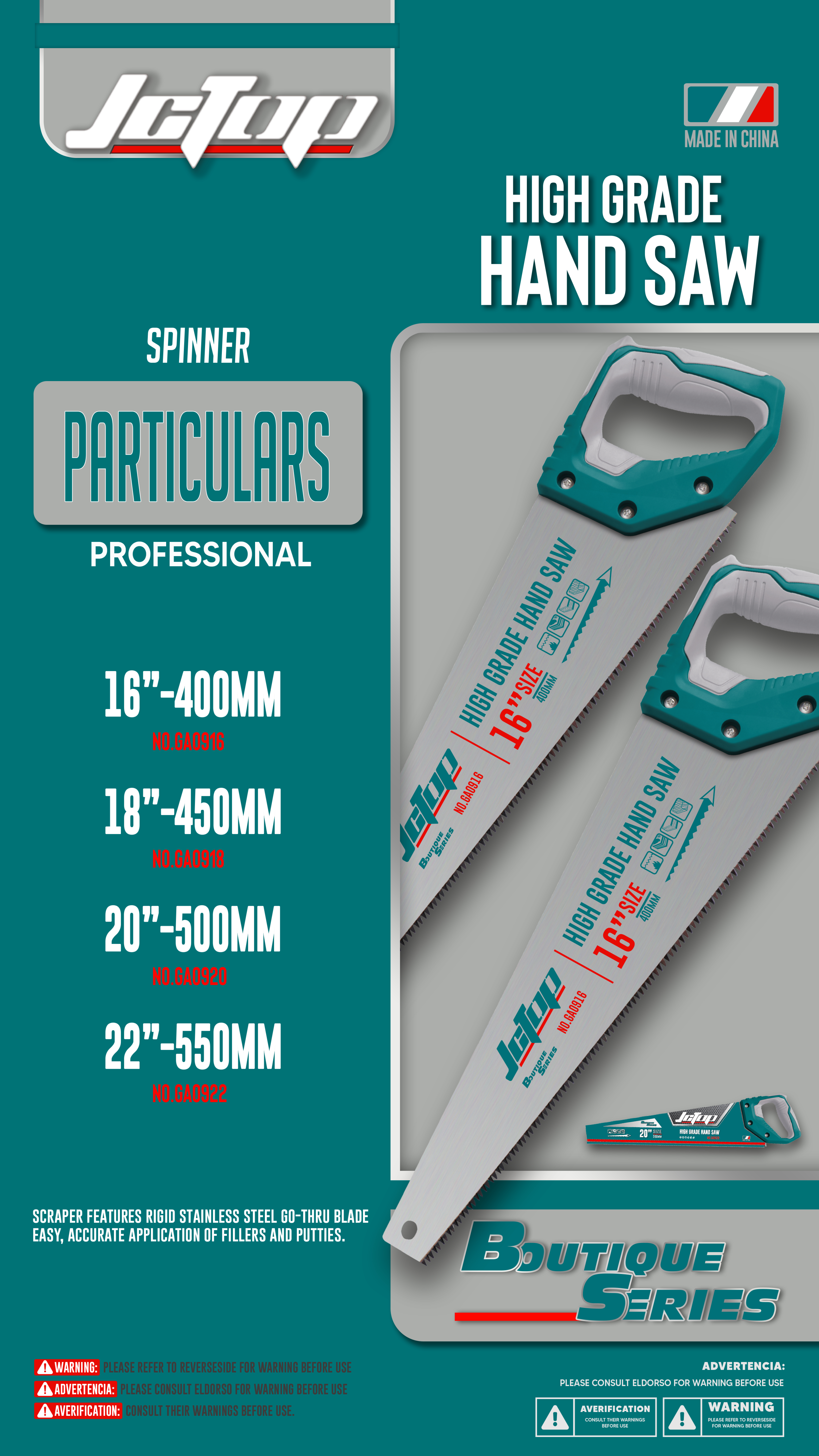 High Grade Hand Saw, GA0916 - GA0922