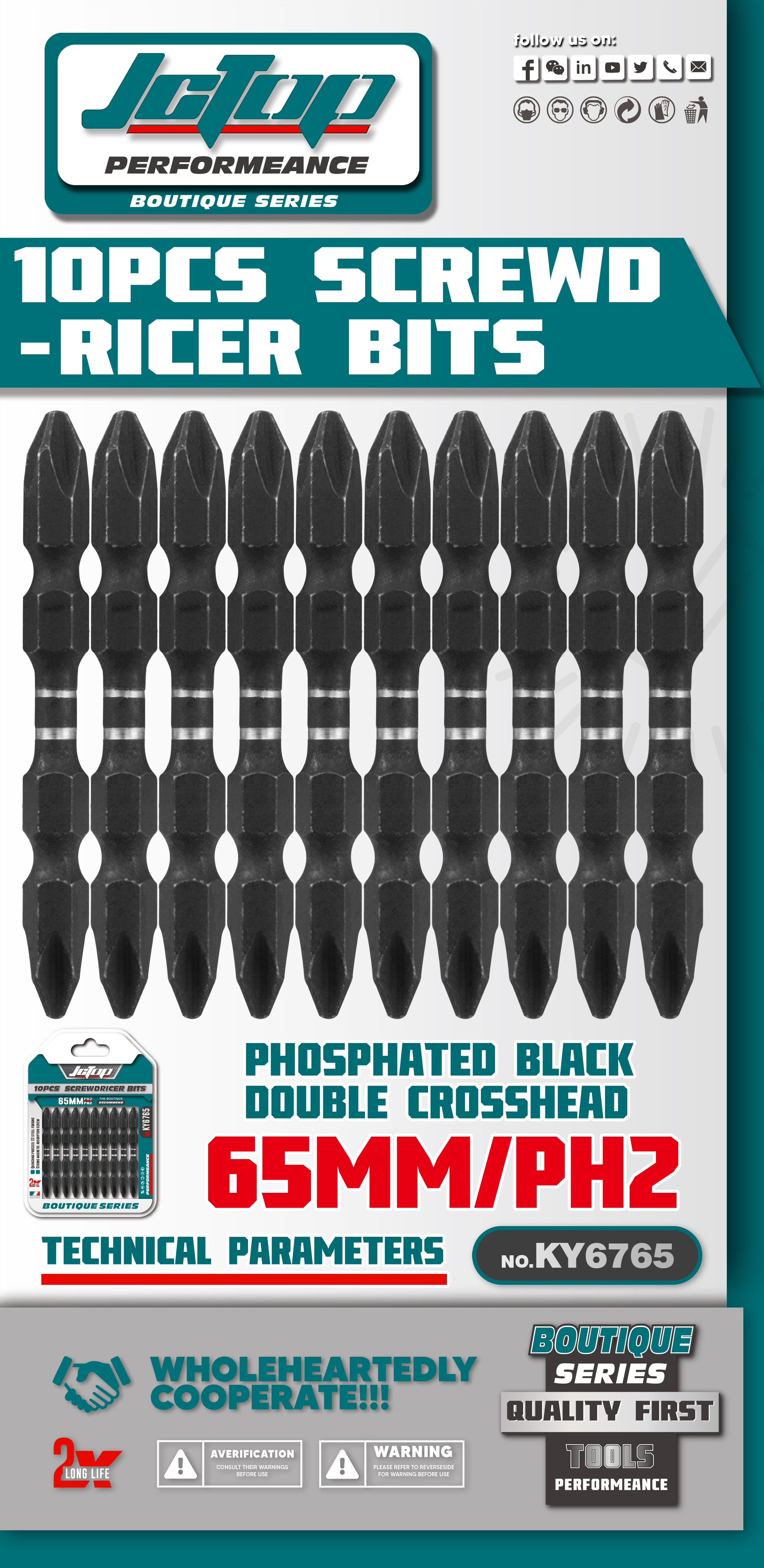 10 PCS Screwd-Ricer Bits, KY6765