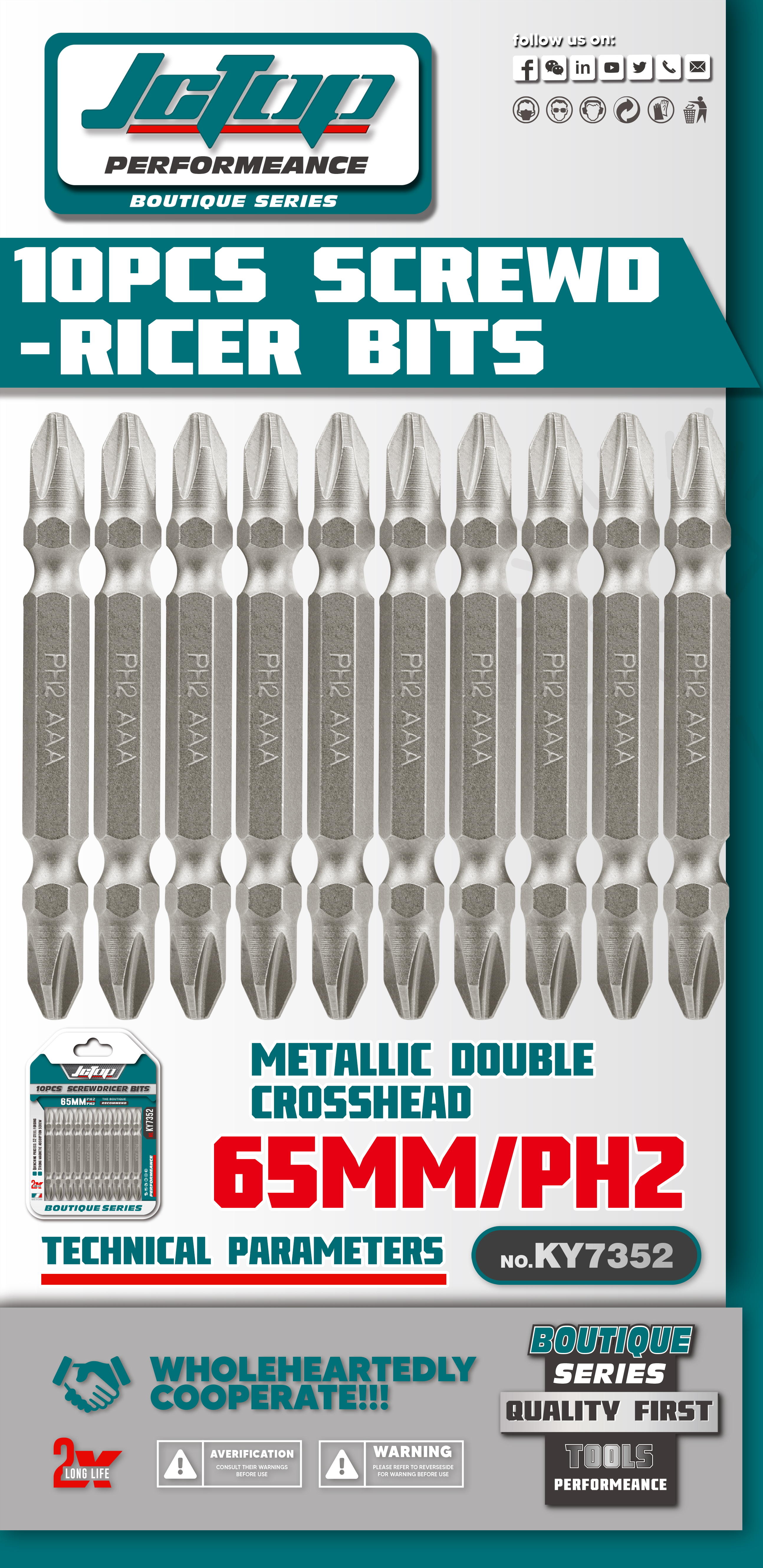 10PCS Screwdriver Bits, KY7352