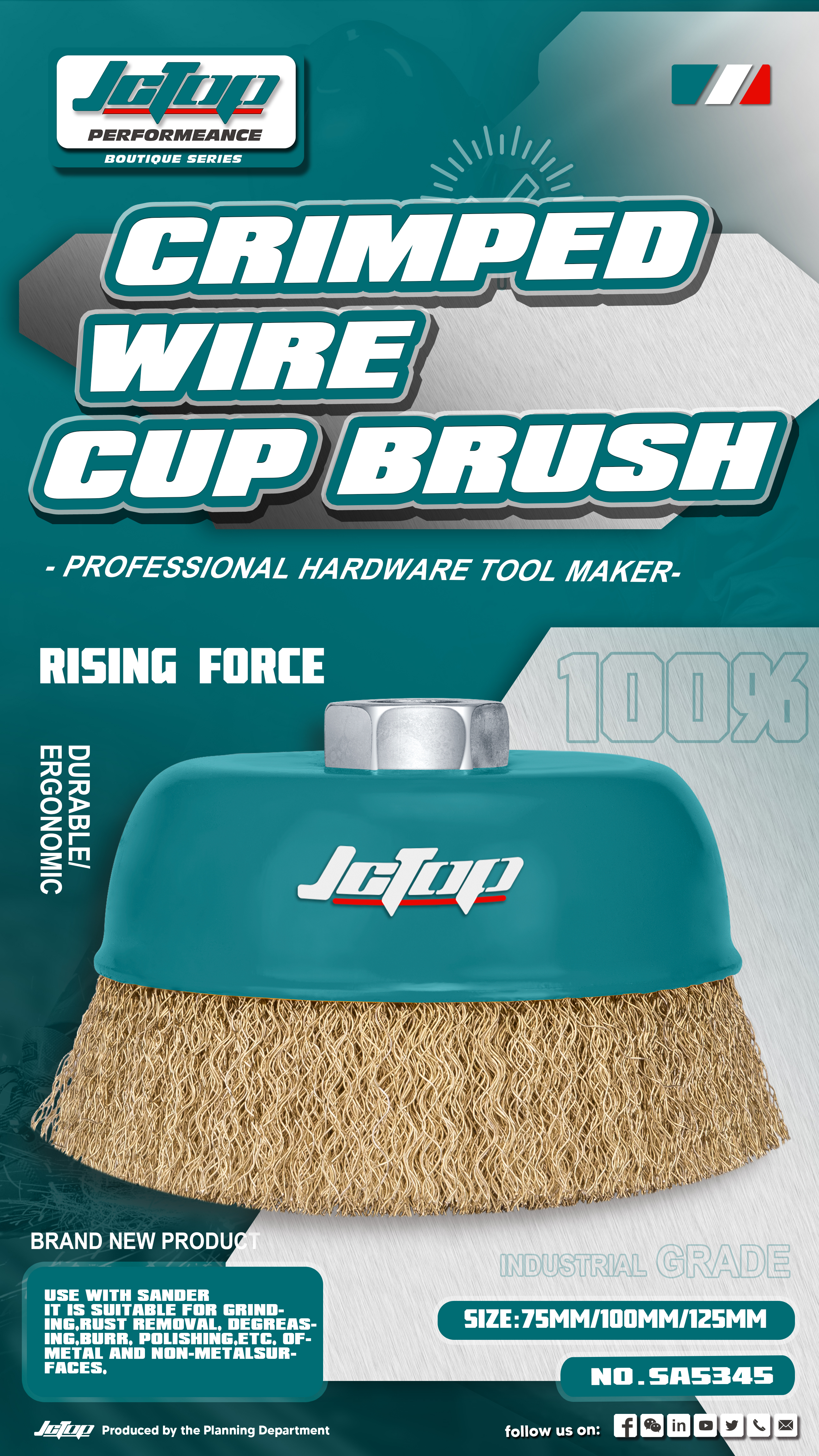 Crimped Wire Cup Brush, SA5345