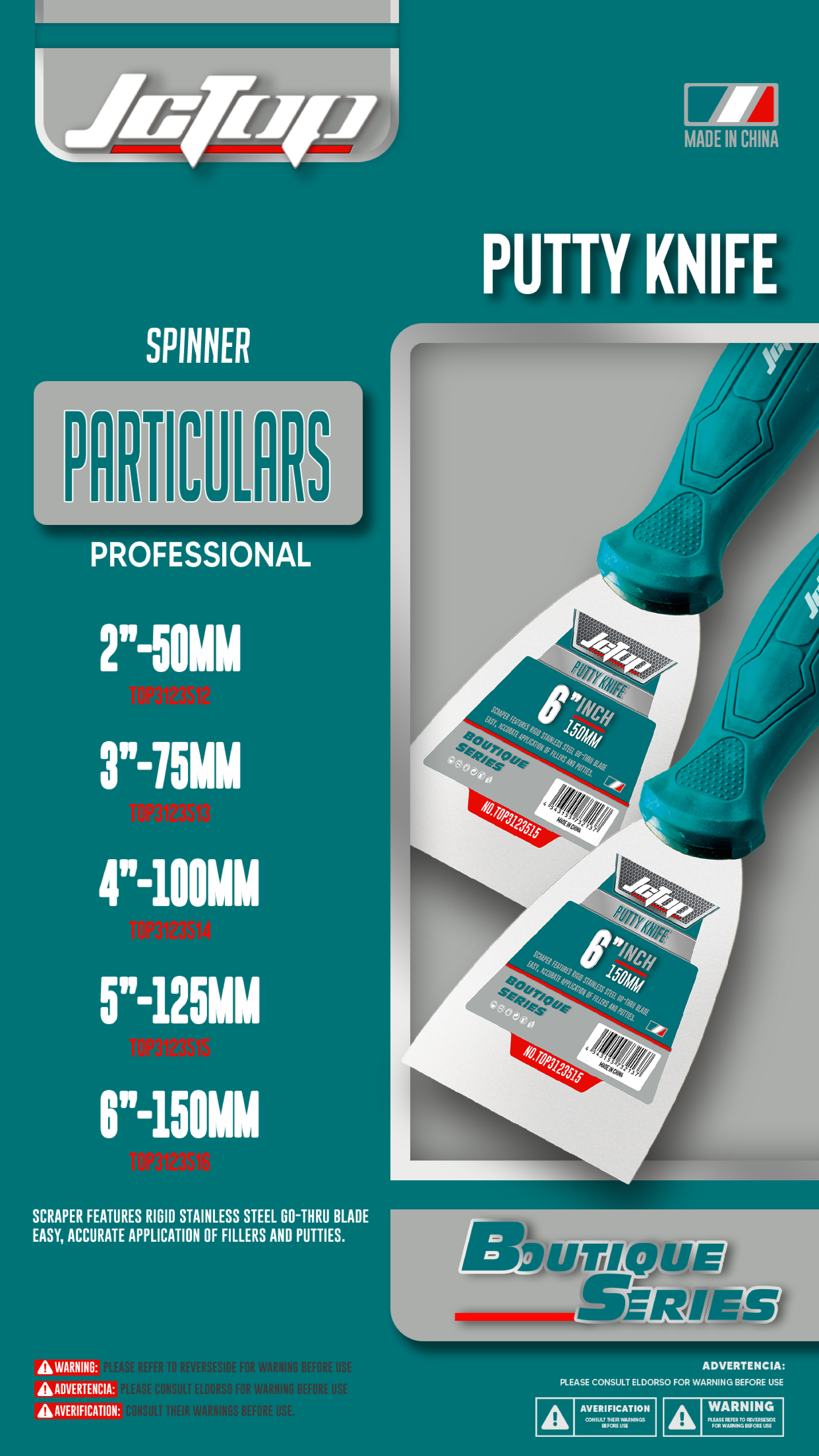 Putty Knife, TOP3123512, TOP3123513, TOP3123514, TOP3123515, TOP3123516