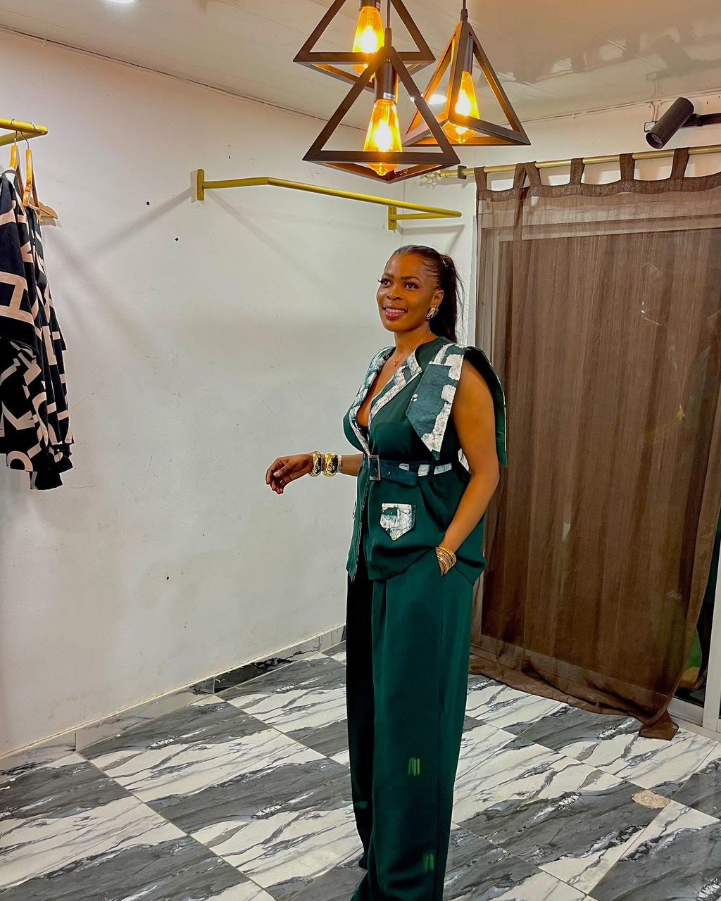 Ensemble de costume vert