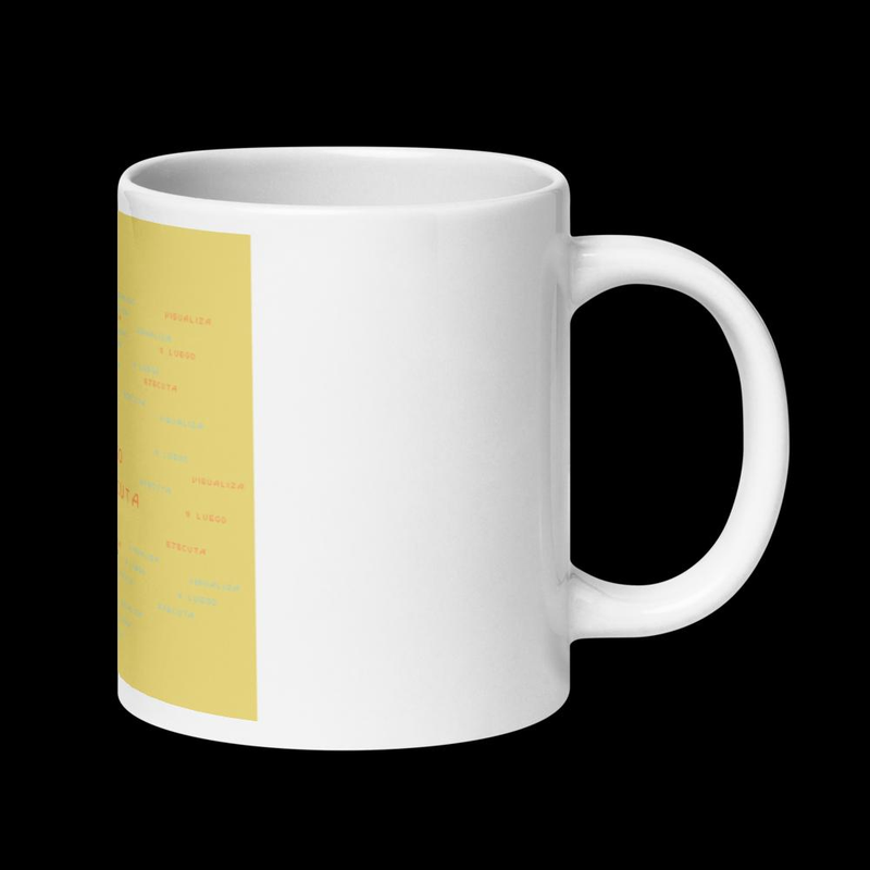 White glossy mug