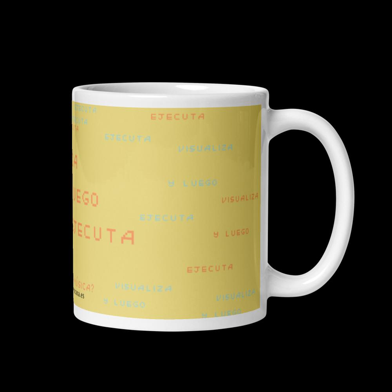 White glossy mug
